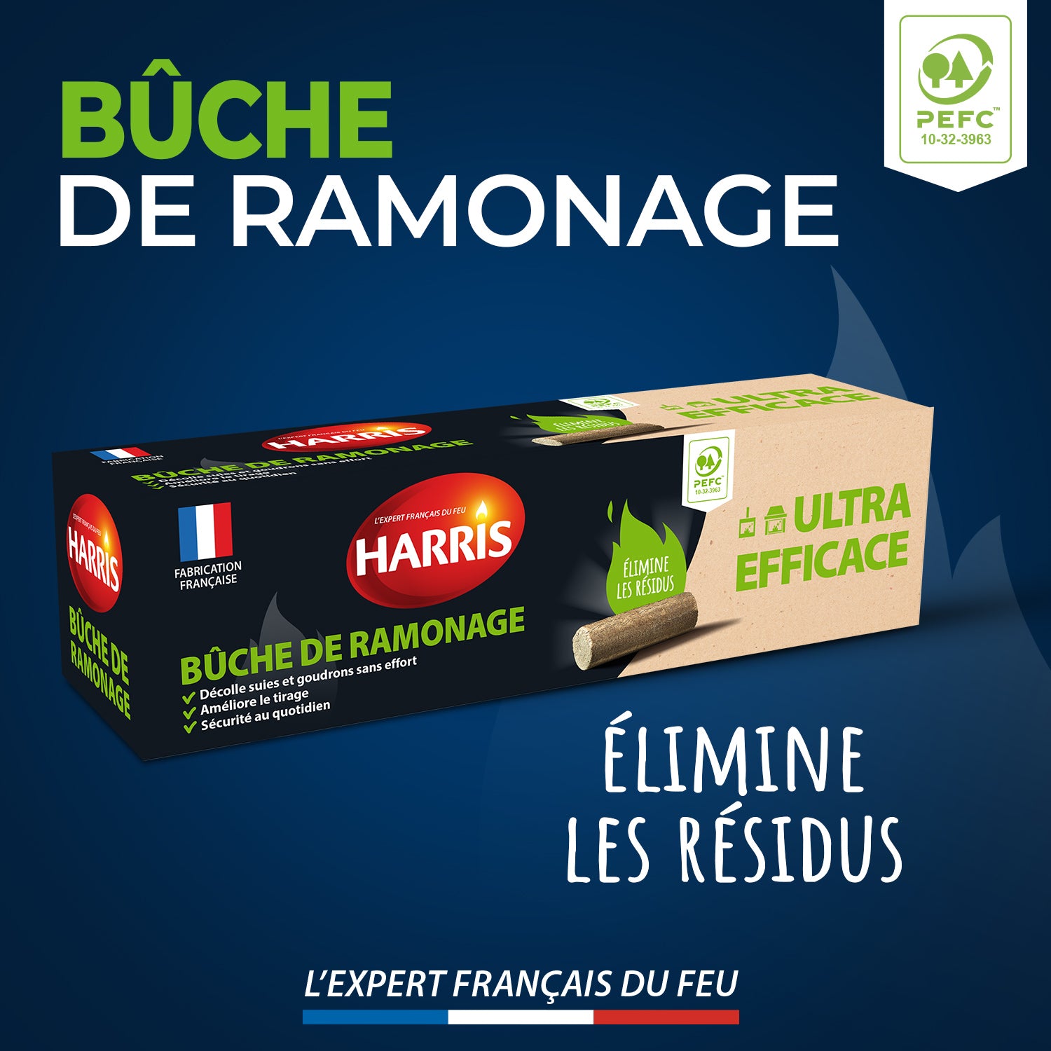 HARRIS - Bûche de ramonage 1,2kg