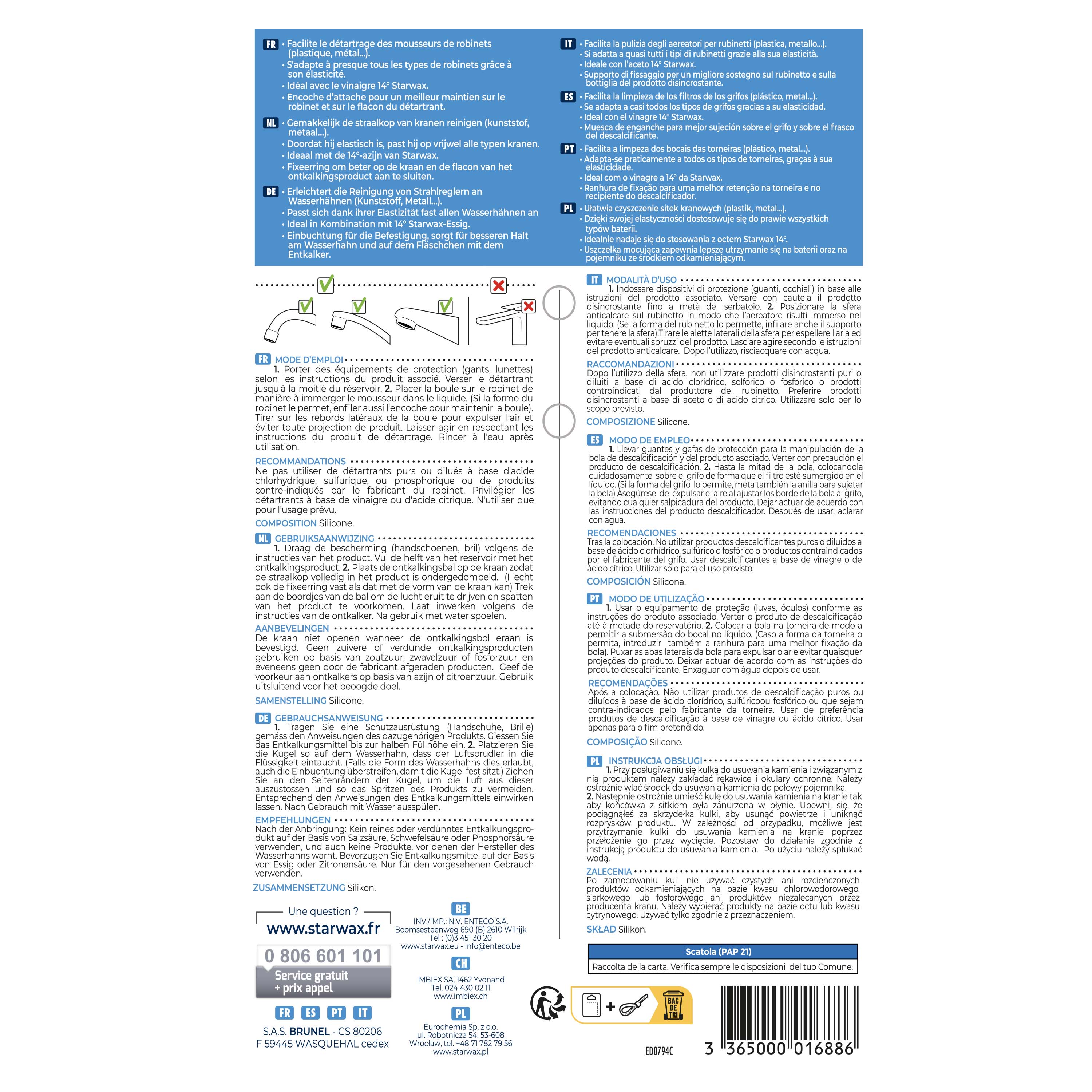 STARWAX - Boule de détartrage X1