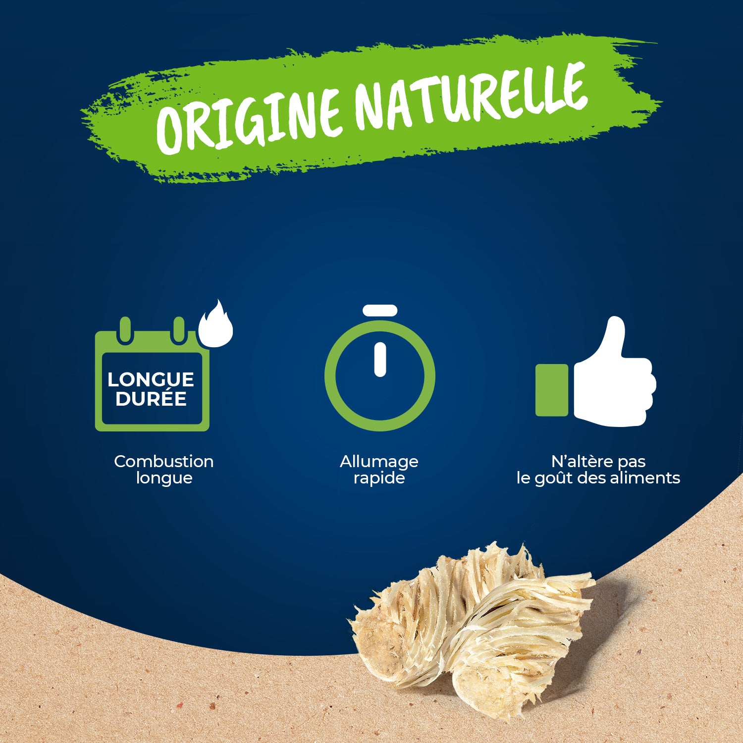 HARRIS - 50 rouleaux allume-feu 100% naturels FSC® x50