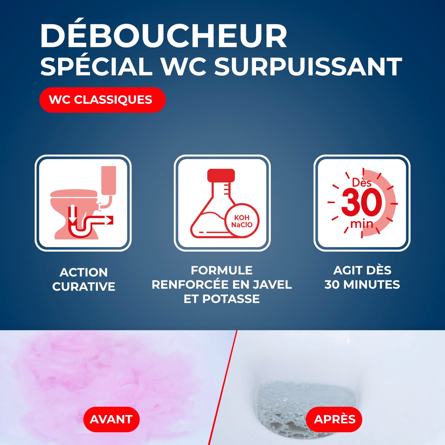 STARWAX - Déboucheur spécial WC 1L