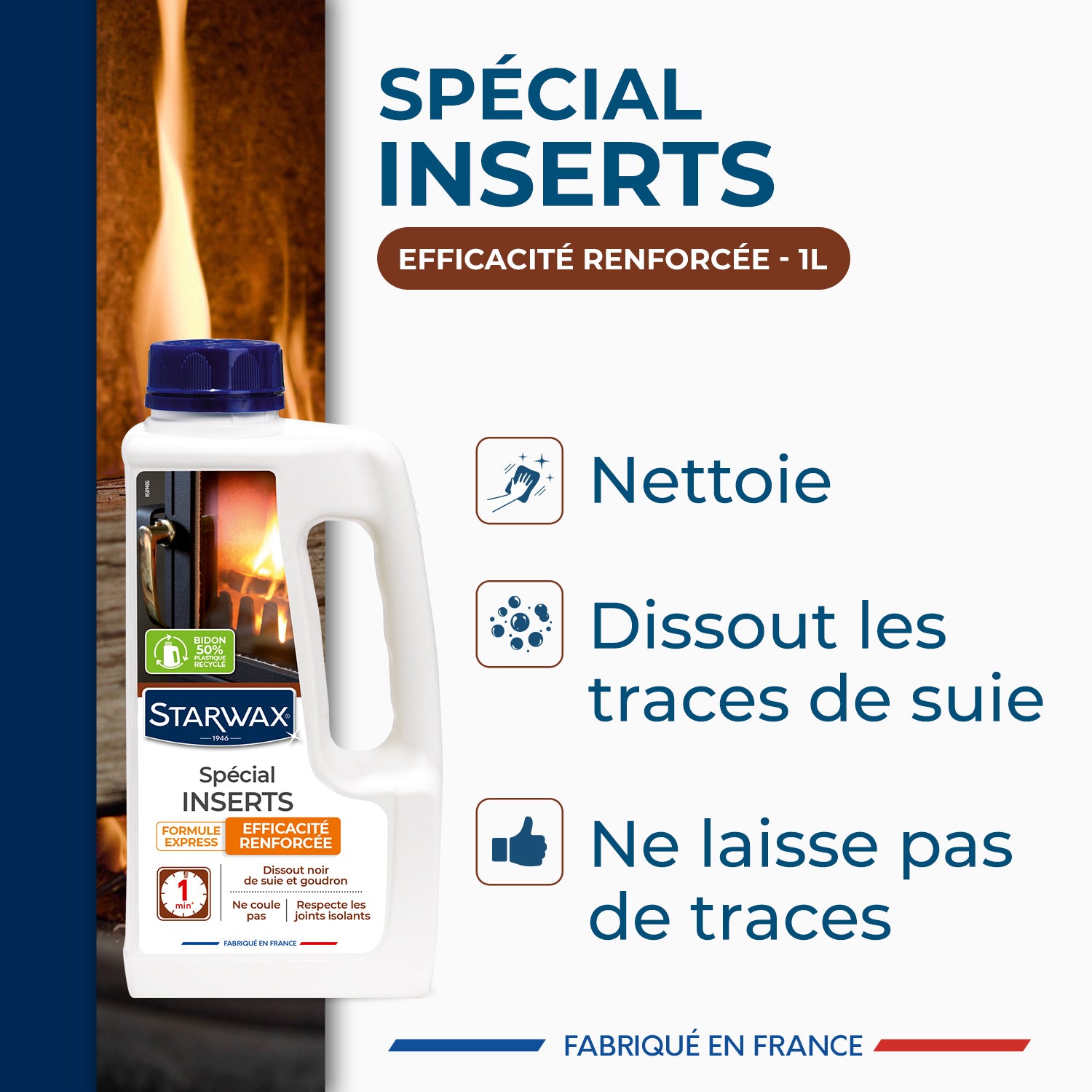 STARWAX - Nettoyant express inserts pour poêle & cheminée
500ml