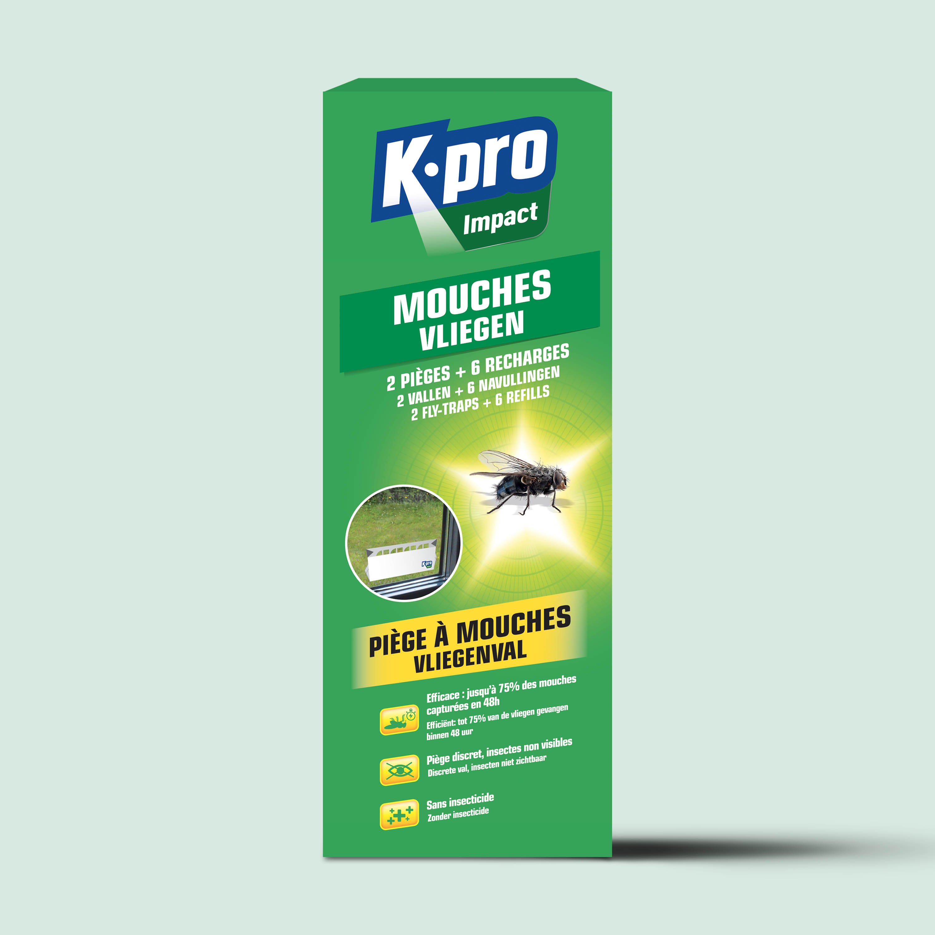 K.PRO - Pièges à mouches
2 pièges + 6 recharges