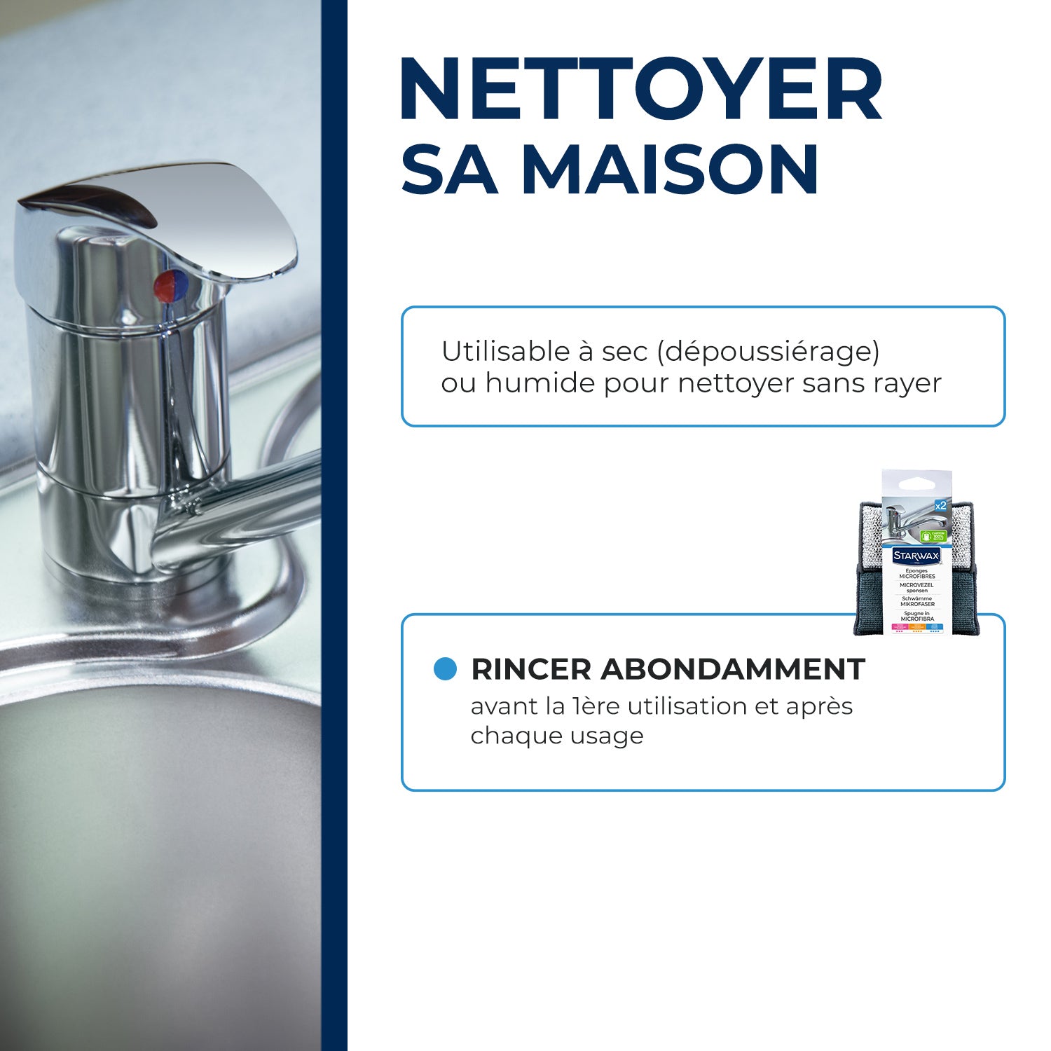 STARWAX - Eponges lavables réutilisables X2