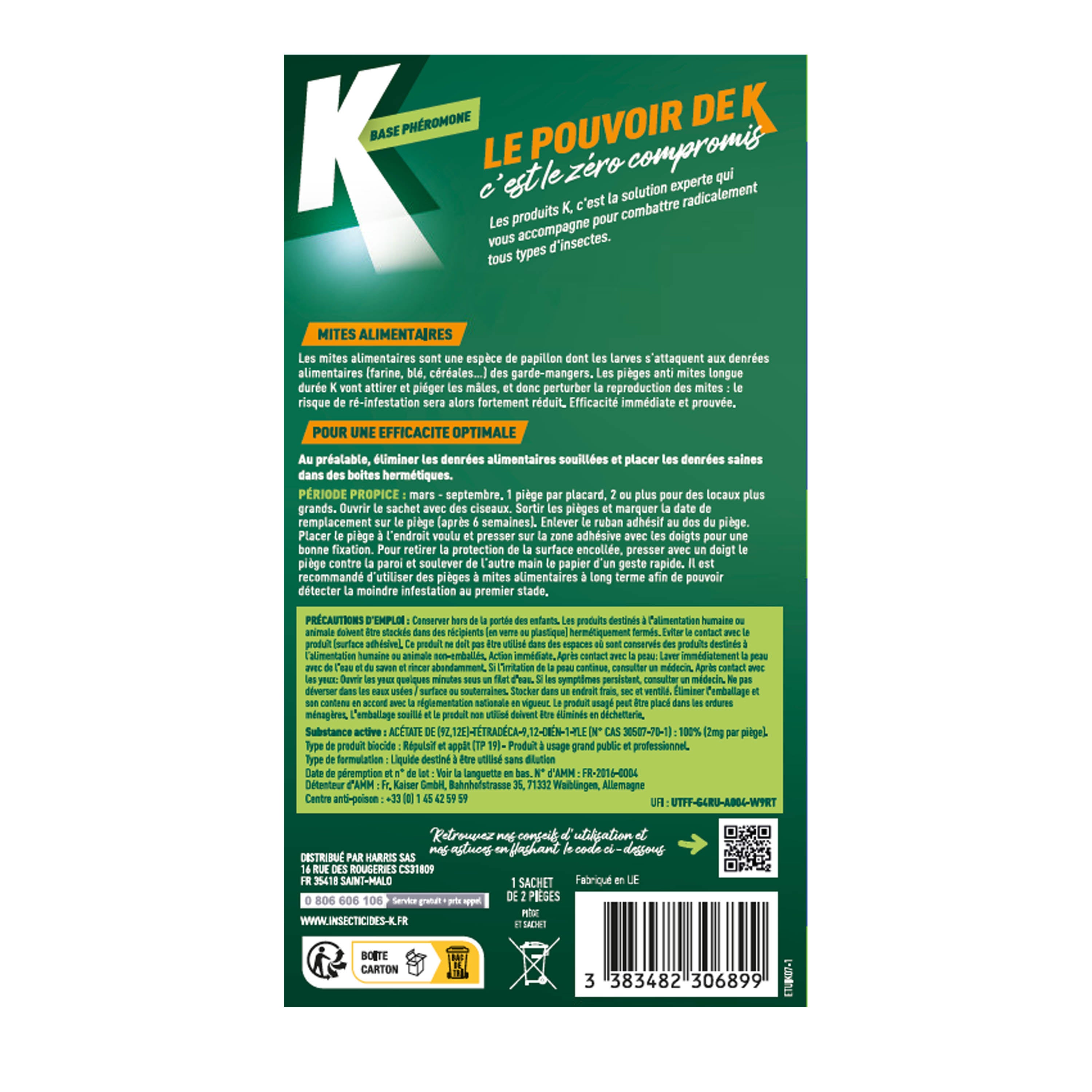 K - Pièges à mites alimentaires x 2