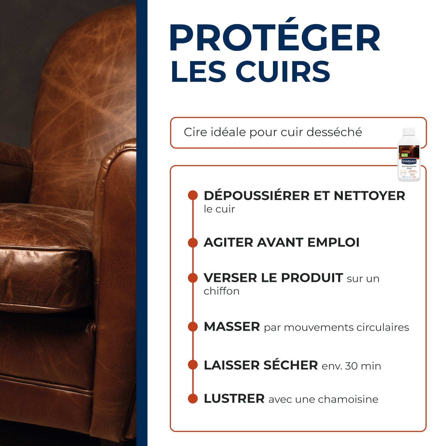 STARWAX - Cire rénovante nourrissante pour cuirs secs 200ml