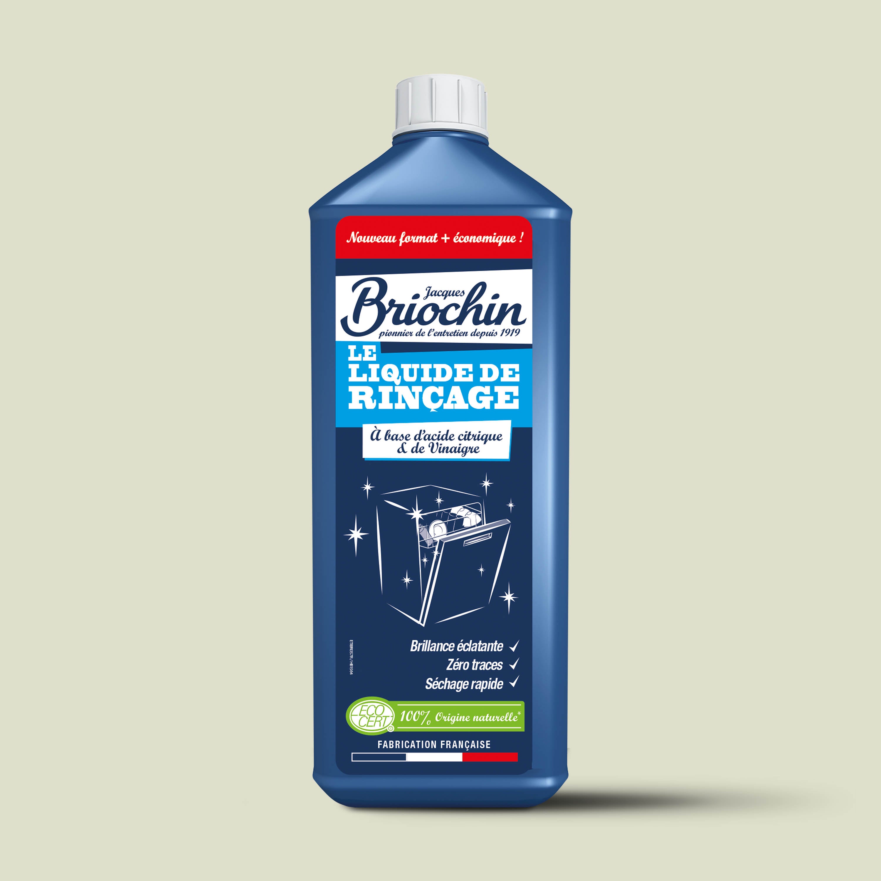 JACQUES BRIOCHIN - Le liquide de rincage à base d'acide citrique & de vinaigre 900ml