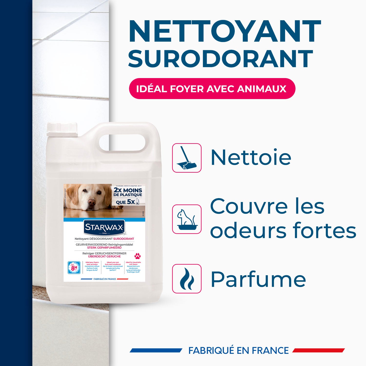 STARWAX - Nettoyant désodorisant surodorant 1L