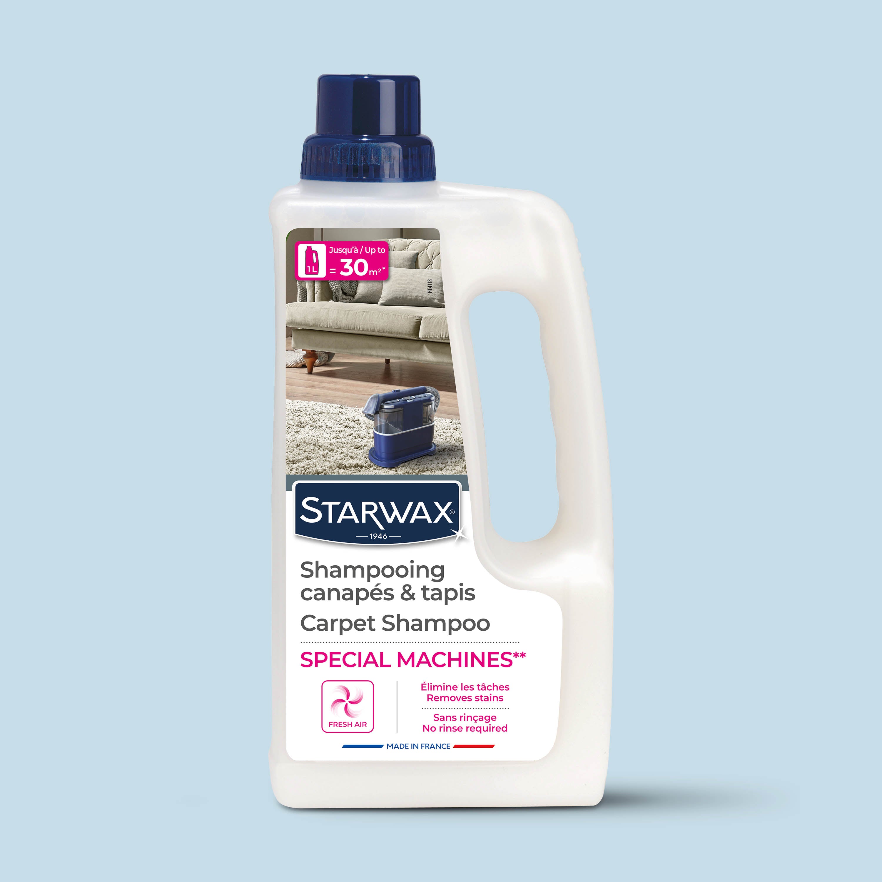 STARWAX - Shampooing canapés & tapis - Spécial machines 1L Incolore