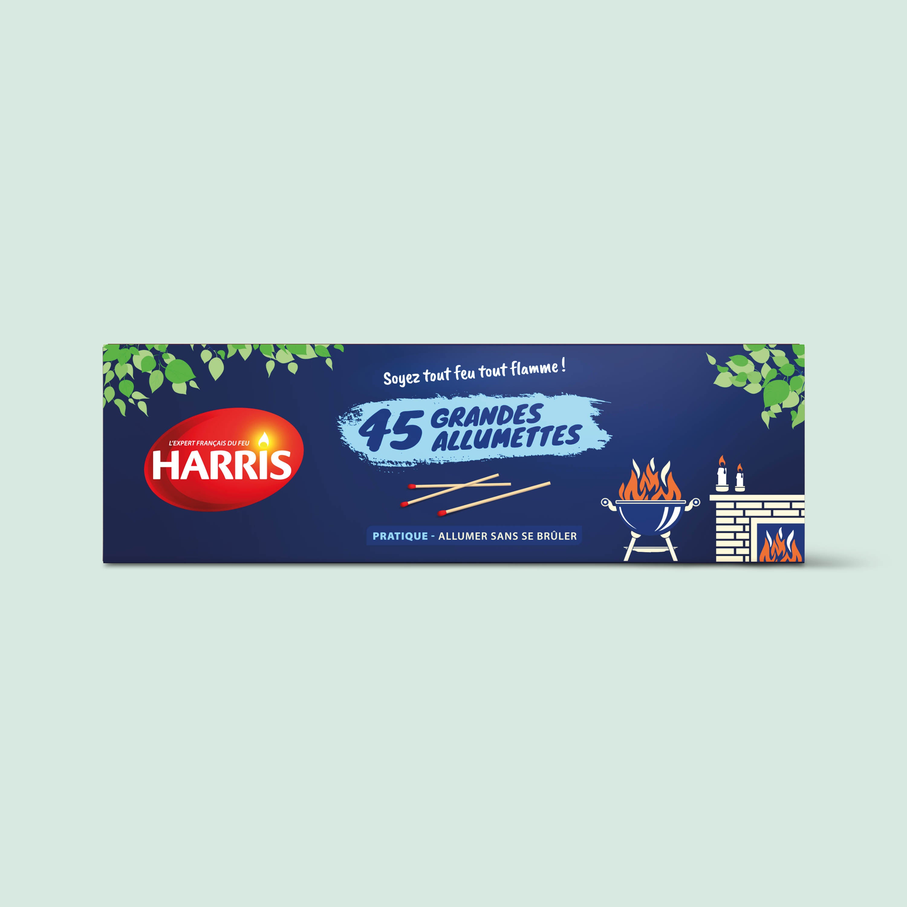 HARRIS - 45 Grandes allumettes certifiées FSC® x45