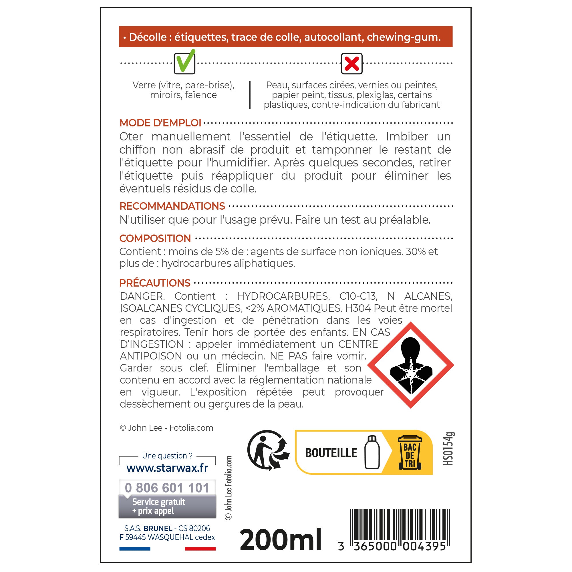 STARWAX - Décolle adhésifs 200ml