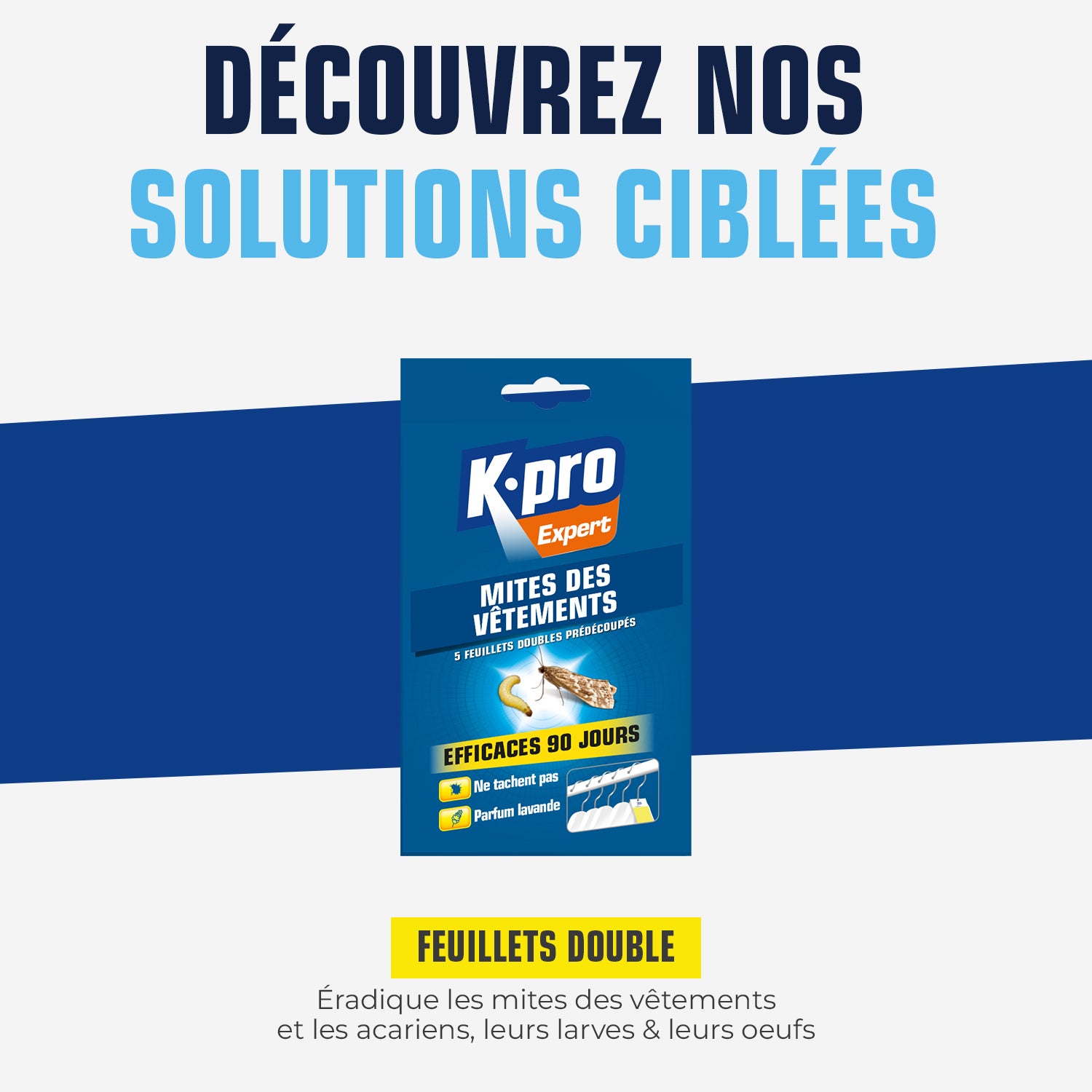 K.PRO - Papier accordéon contre les mites des vêtements X2