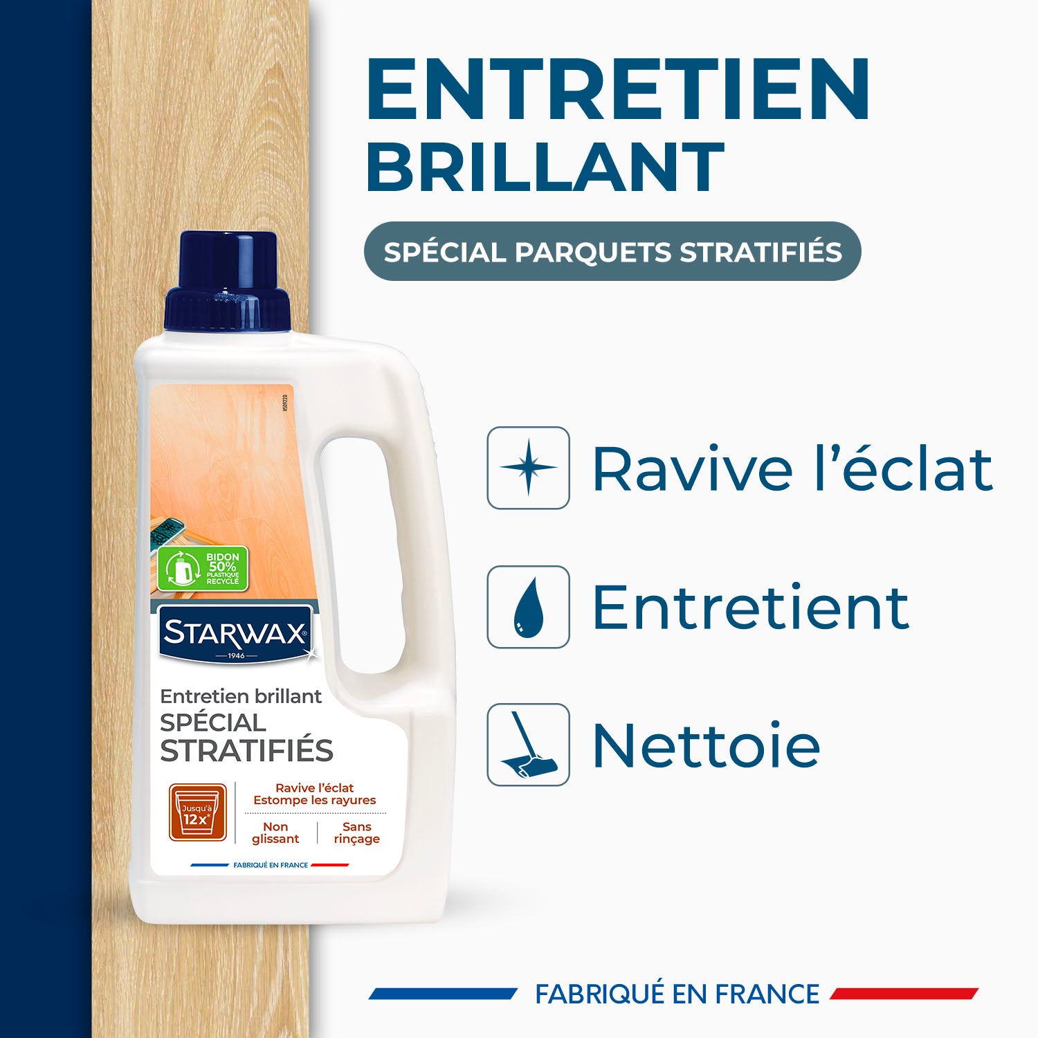 STARWAX - Entretien brillant spécial stratifié 1L