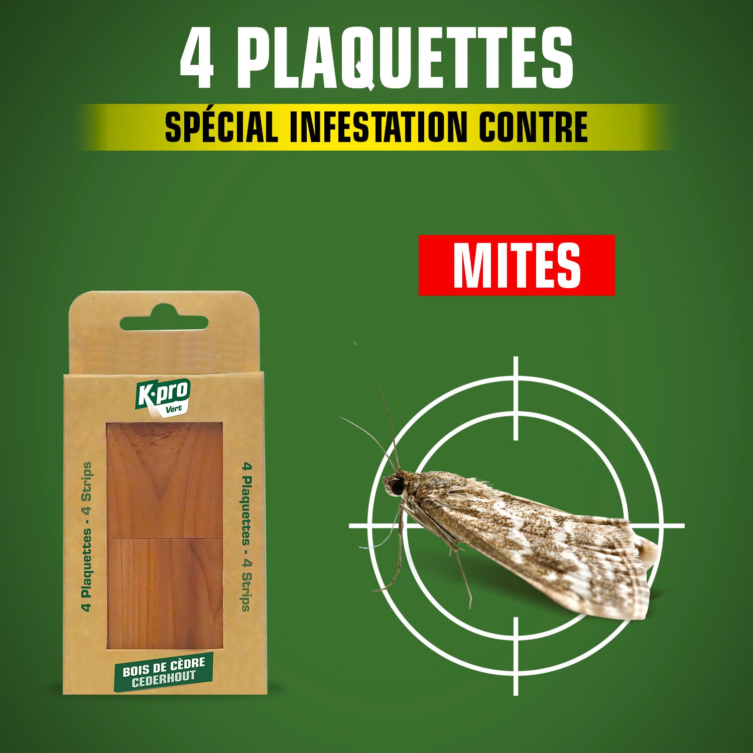 K.PRO - Plaquettes au bois de cèdre X4