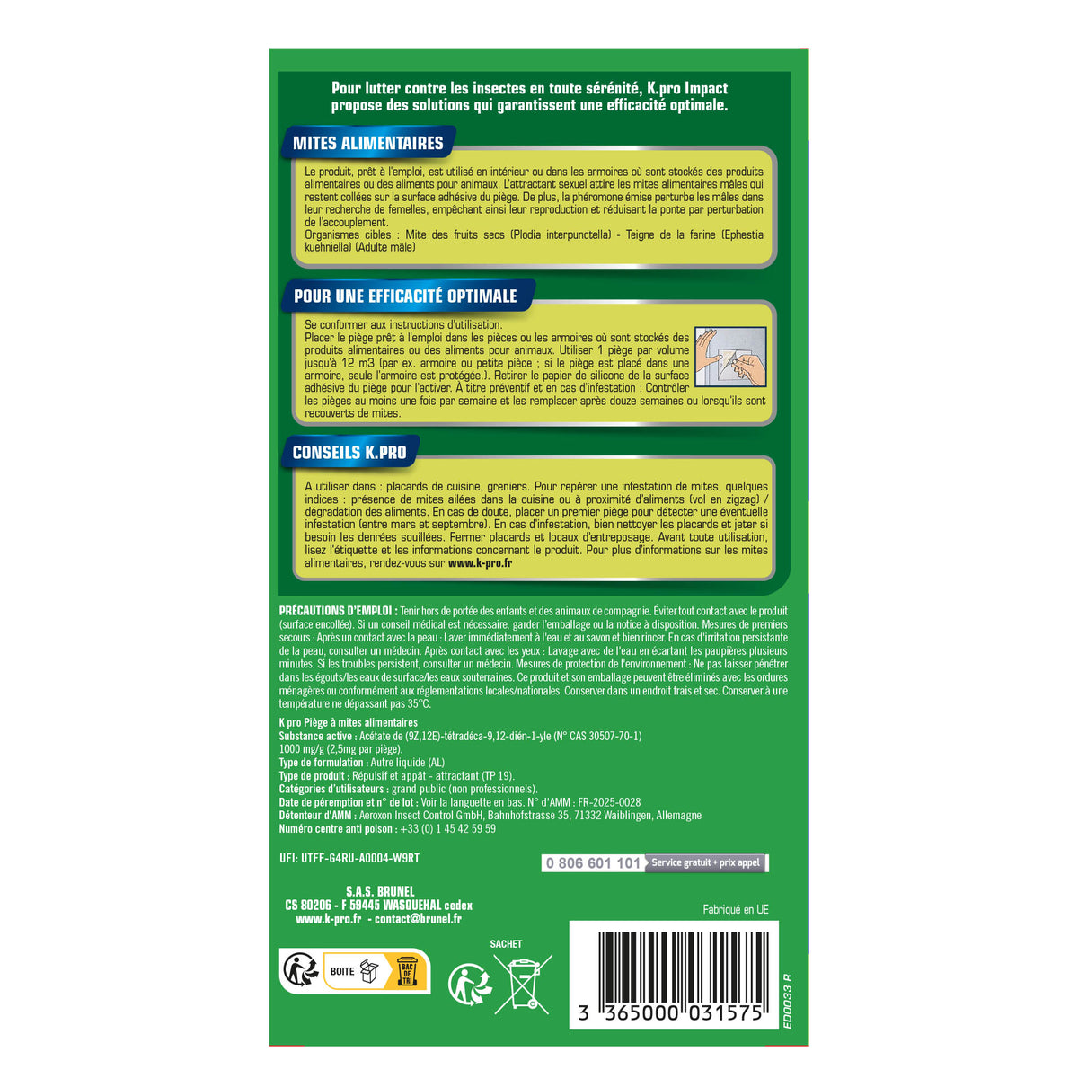 K.PRO - Pièges mites alimentaires X2