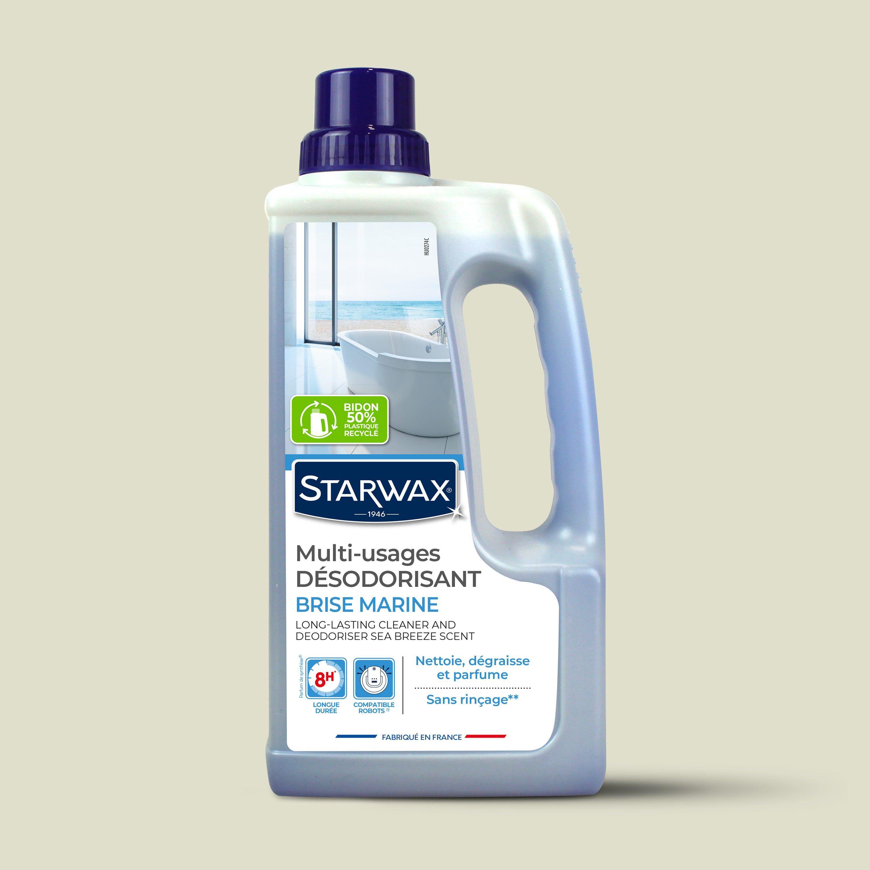 STARWAX - Nettoyant désodorisant longue durée parfum brise marine 1L Parfum brise marine
