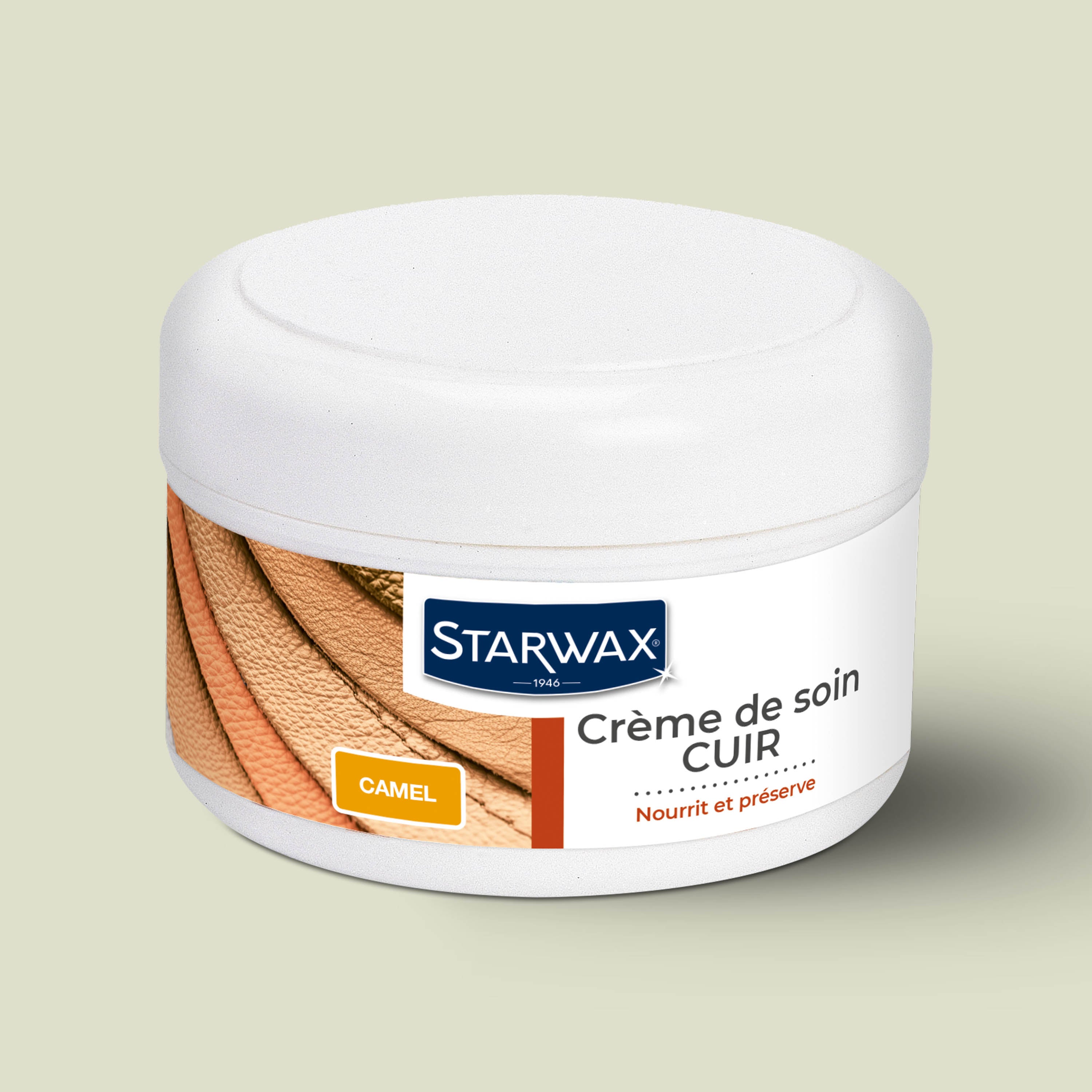 STARWAX - Crème de soin pour cuirs colorés 150ml Camel