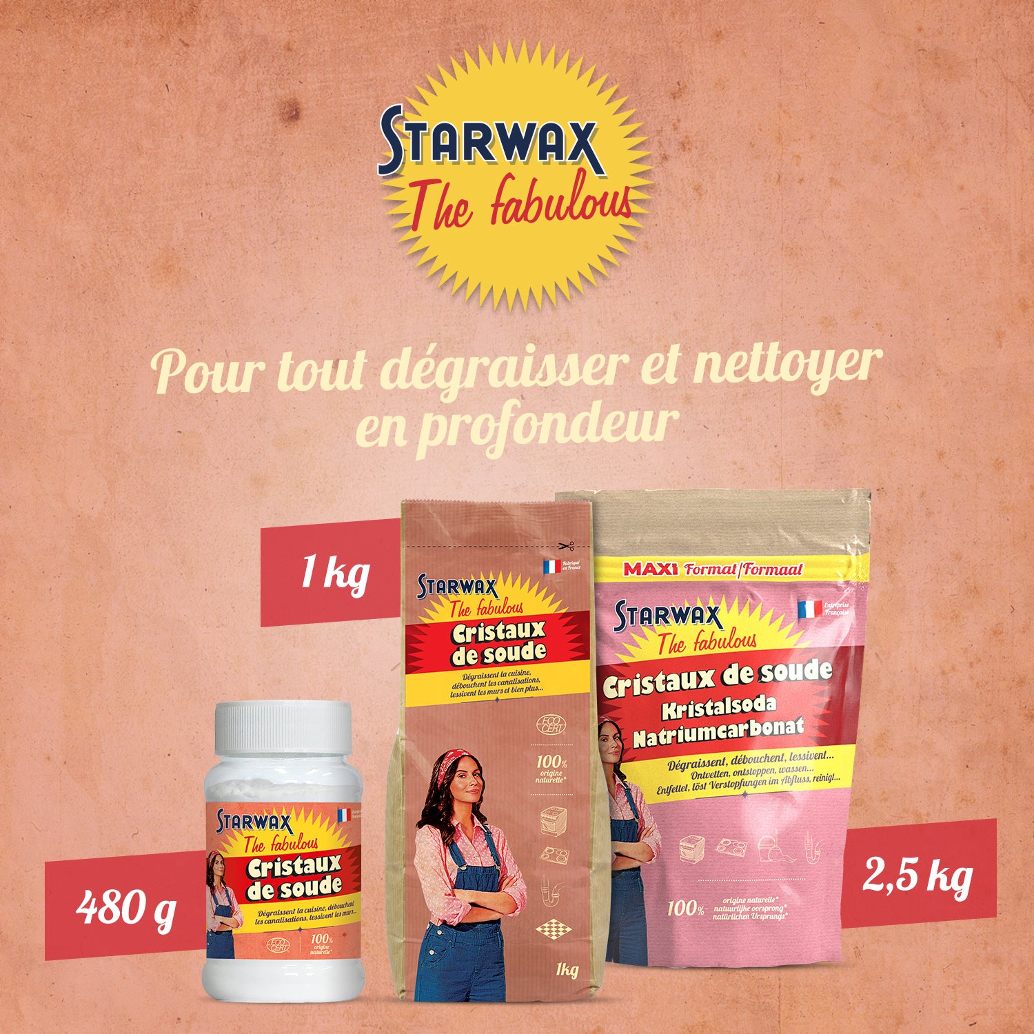 STARWAX FABULOUS - Cristaux de soude 480g