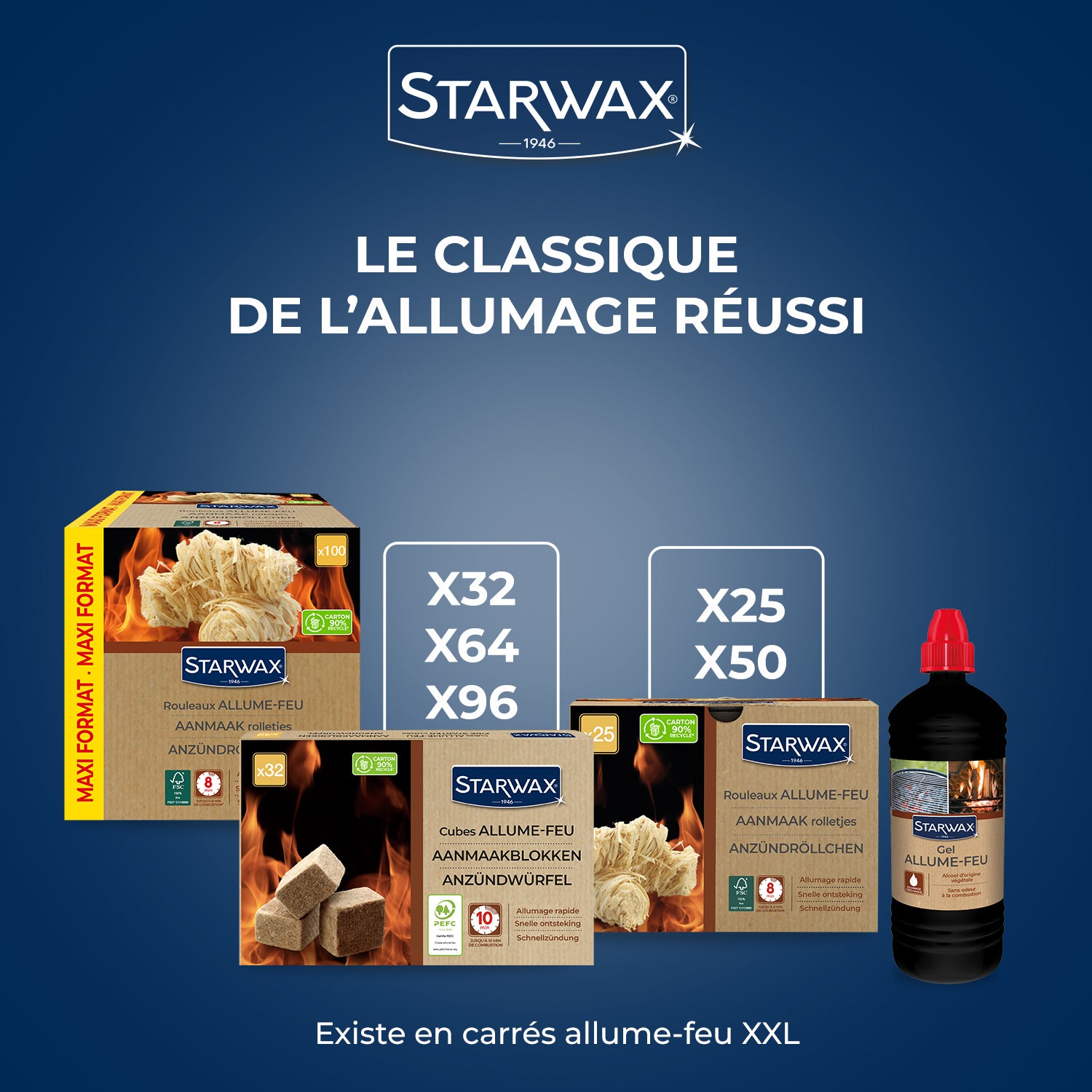 STARWAX - Cubes allume feu XXL PEFC X34 XXL