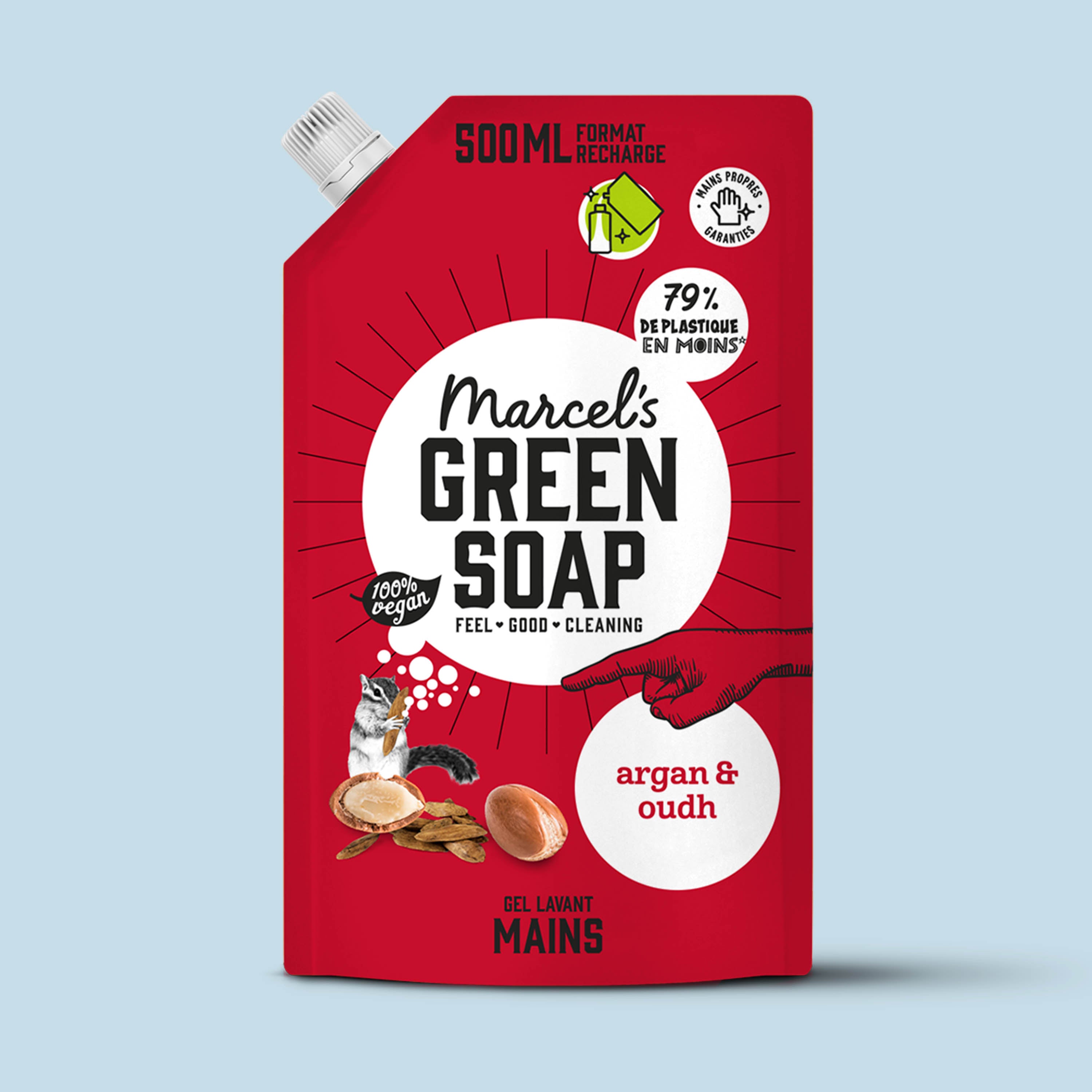 MARCEL'S GREEN SOAP - Recharge Gel Lavant Mains Argan & Oudh 500ml Argan & Oudh