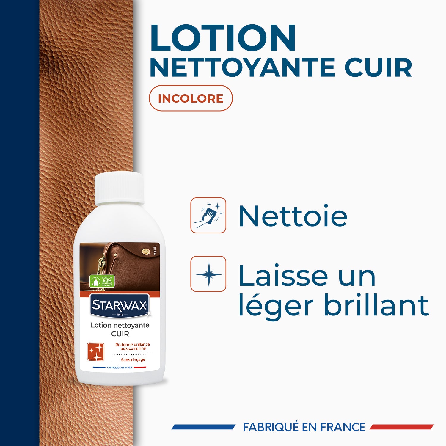STARWAX - Lotion nettoyante sans rinçage pour cuirs délicats 200ml