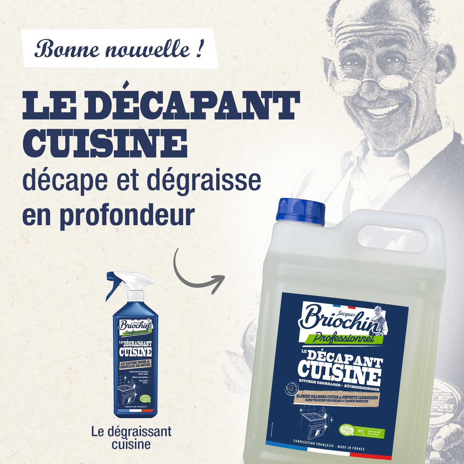 JACQUES BRIOCHIN PRO - Le Super Décapant Cuisine 5L Parfum citron