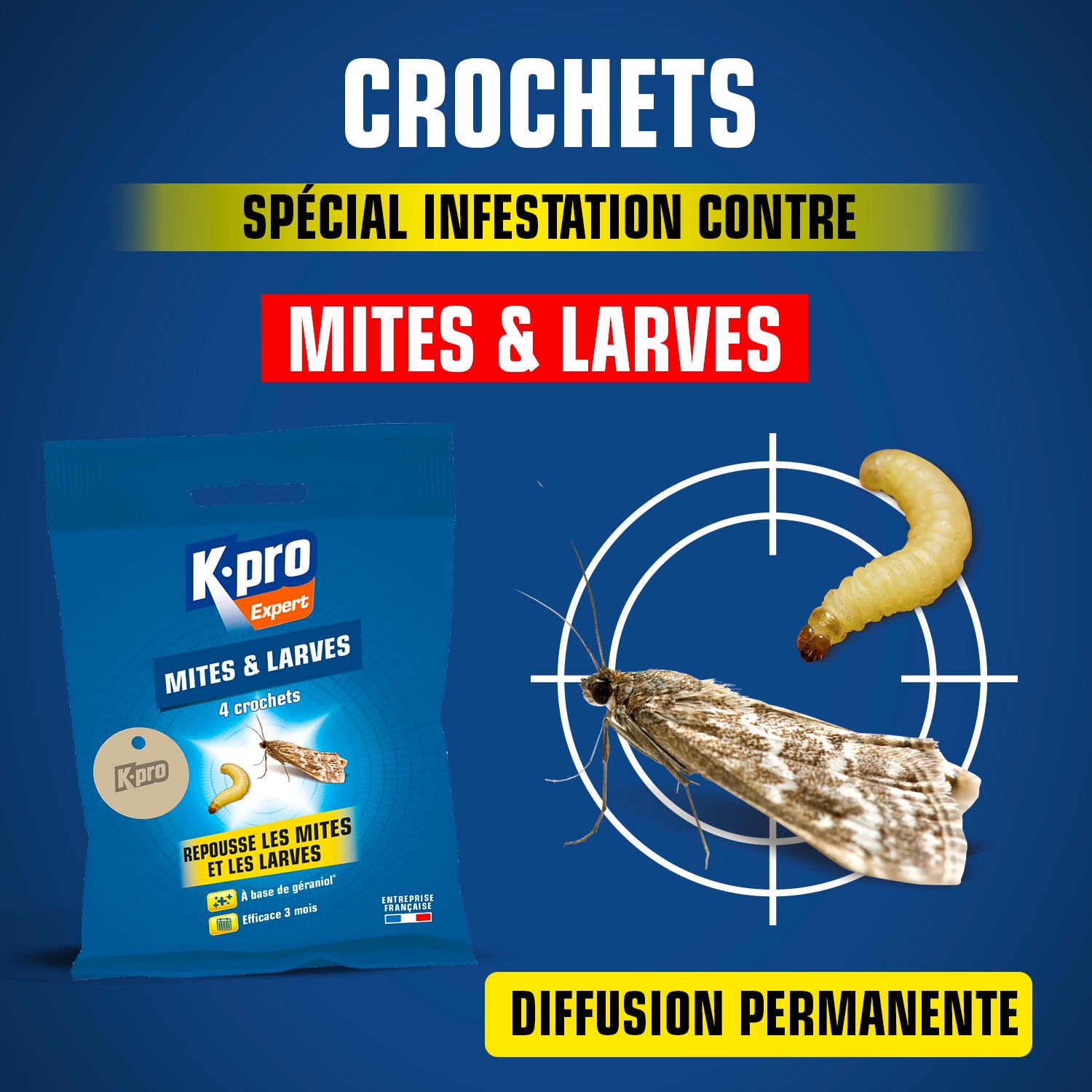 K.PRO - Crochets anti mites des vetements X4