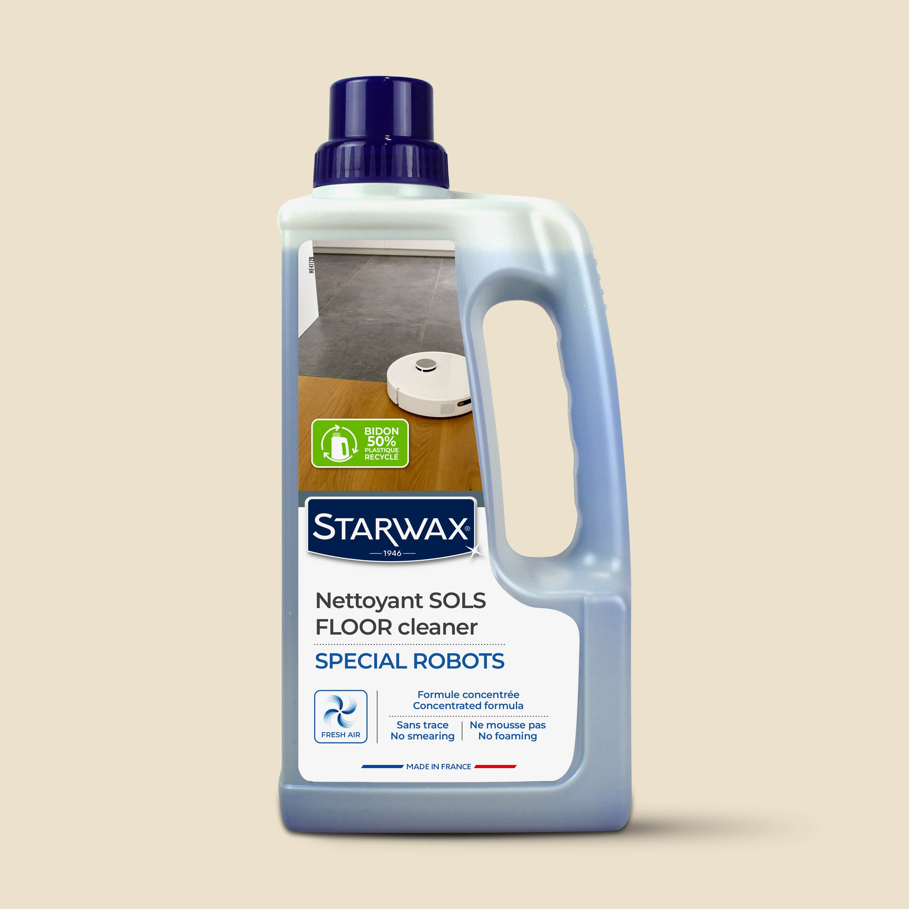 STARWAX - Nettoyant sols SPECIAL ROBOTS 1L Parfum brise marine (parfum de synthèse)