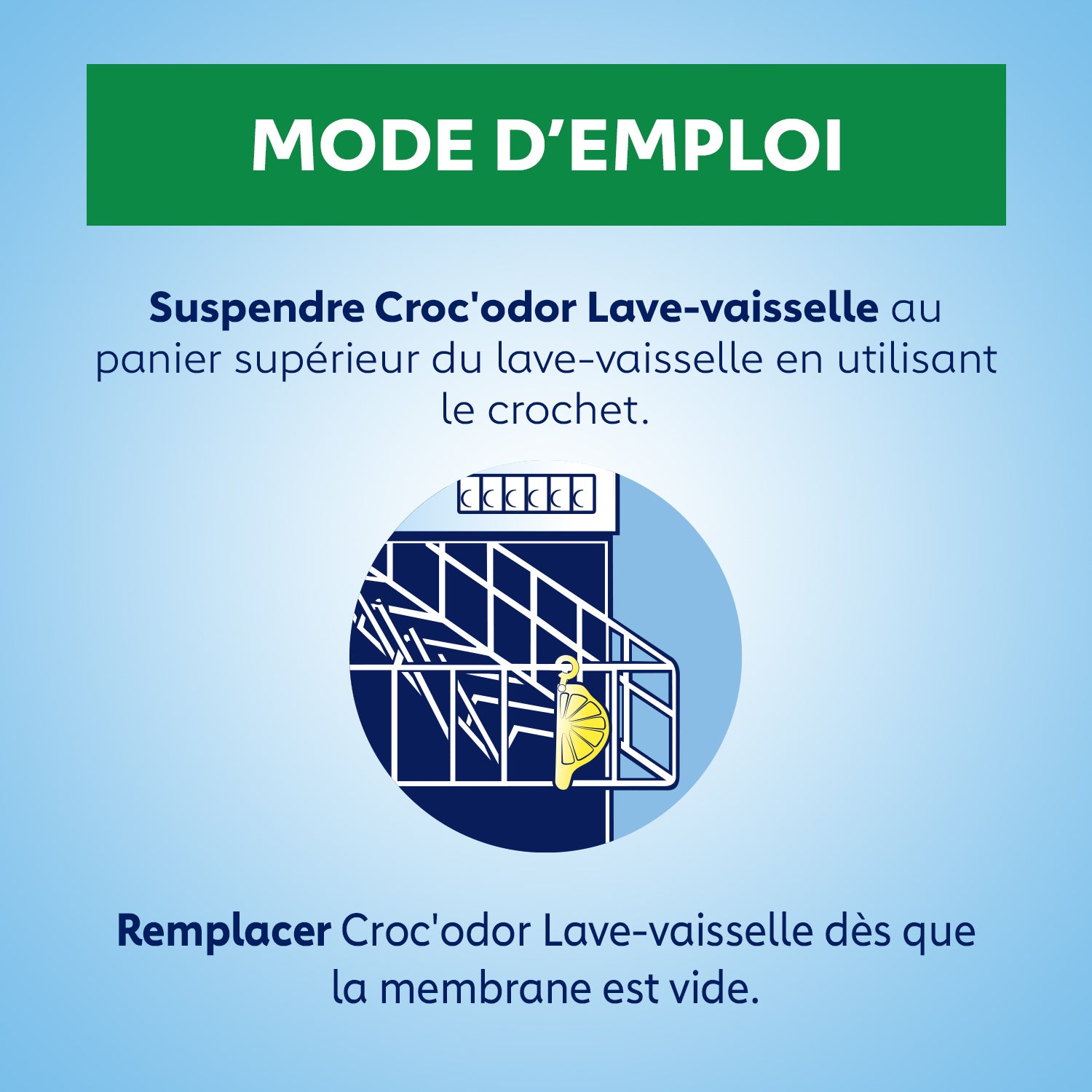 CROC ODOR - Désodorisant lave-vaisselle citron 8ml Citron