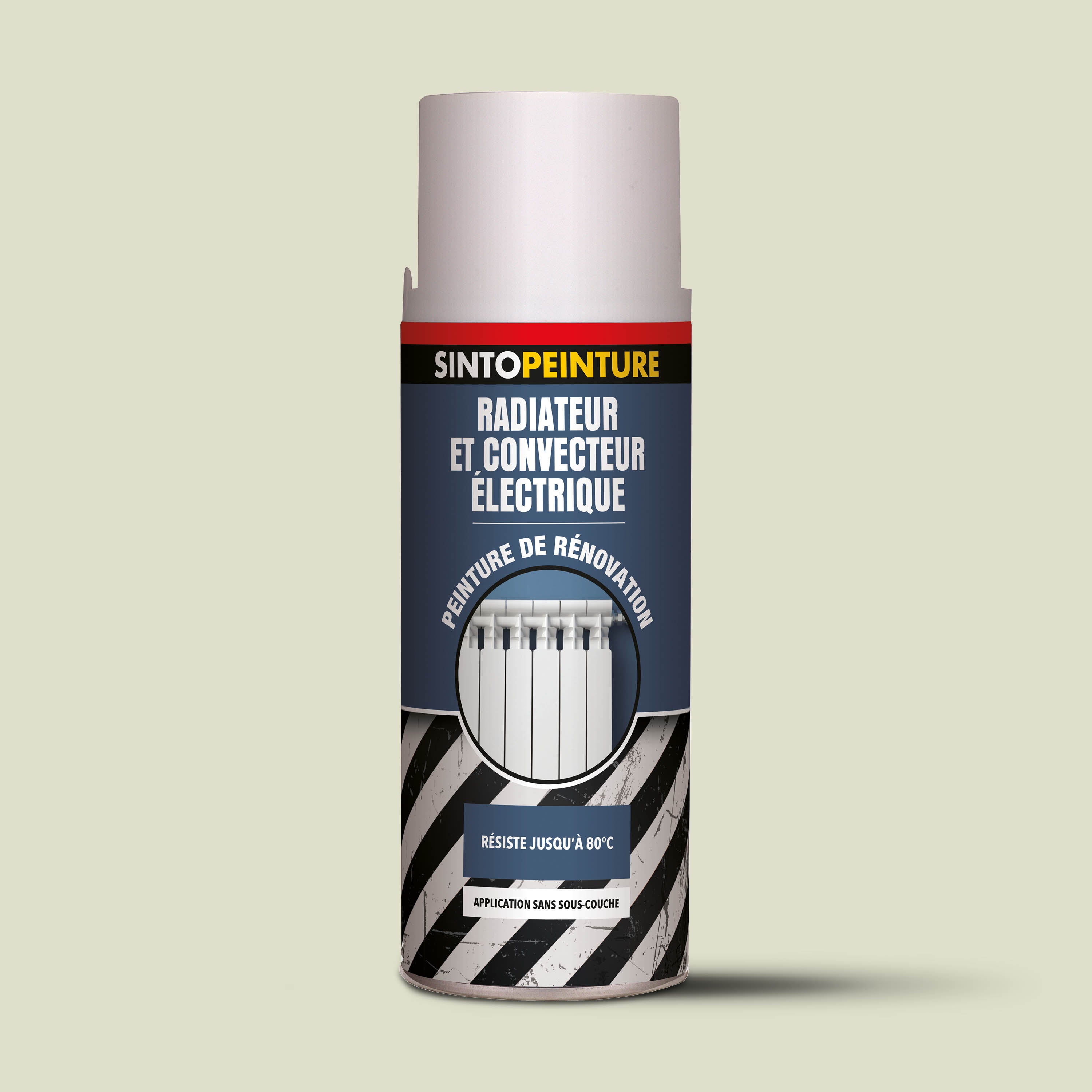 SINTO - Peinture spécial radiateur blanc 400ml Blanc satiné RAL 9010