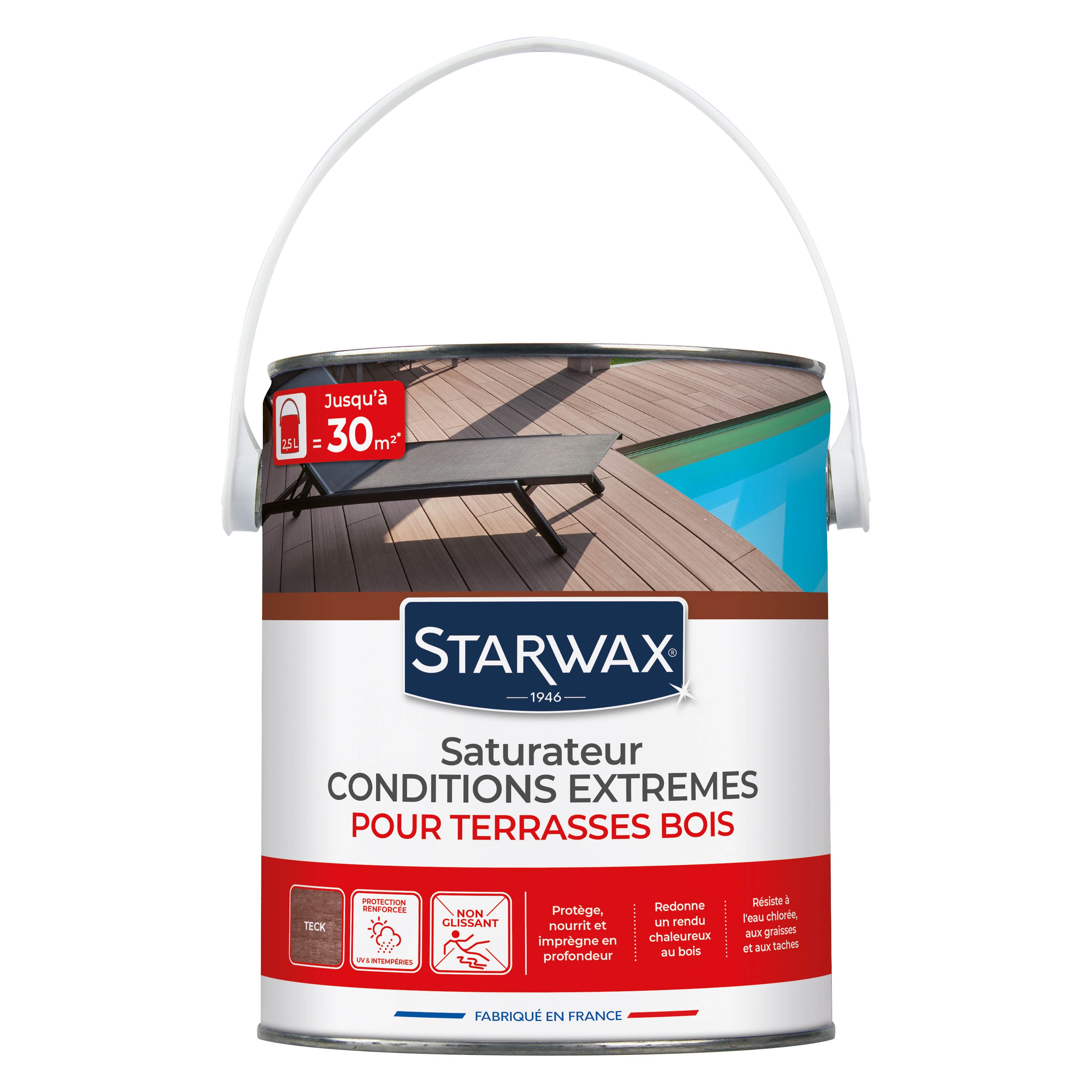 STARWAX - Saturateur bois extérieurs conditions extrêmes
1L Incolore