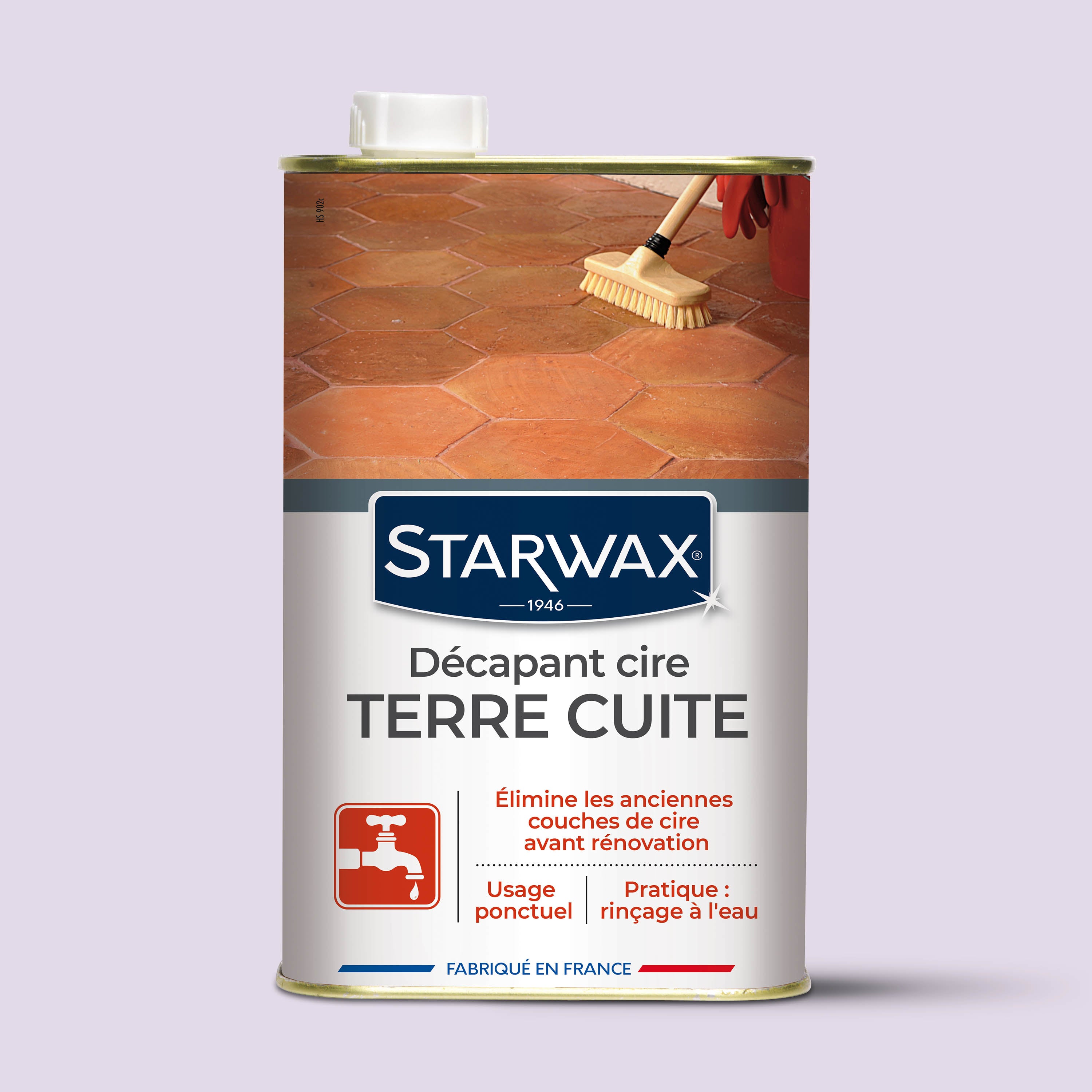 STARWAX - Décapant cire avant rénovation pour tomettes et terres cuites
1L