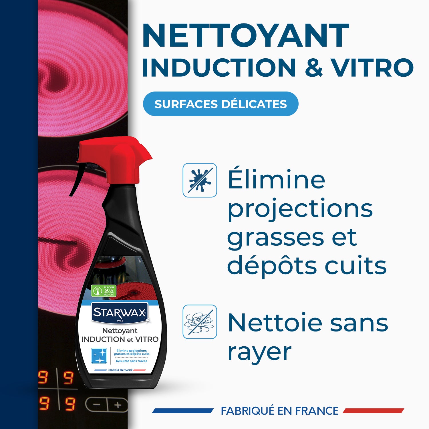 STARWAX - Nettoyant quotidien pour vitrocéramique et induction 500ml