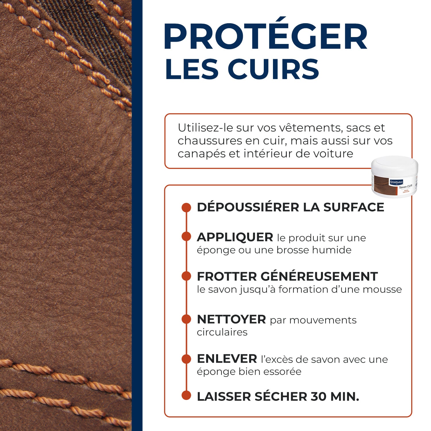 STARWAX - Savon cuir 150ml