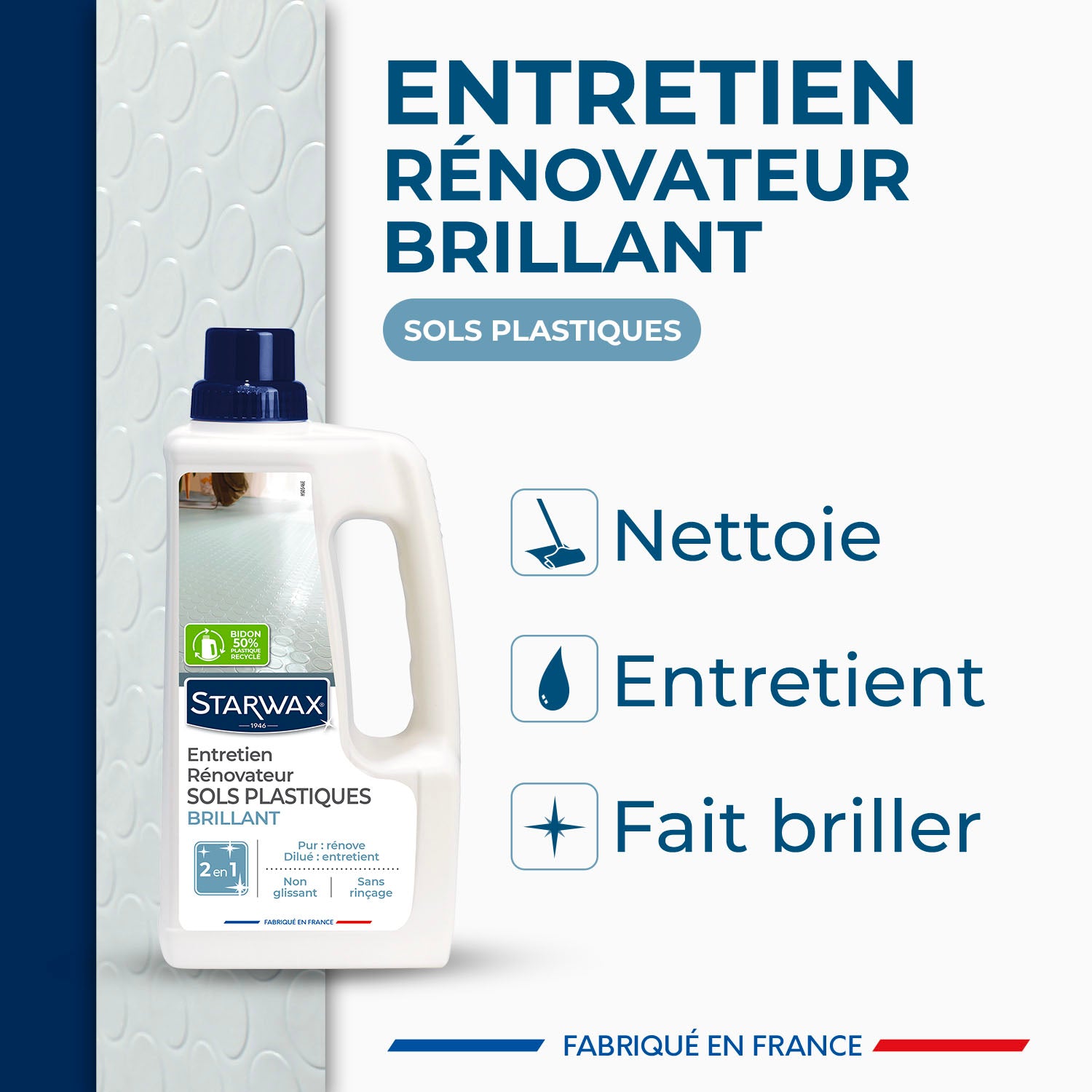 STARWAX - Entretien brillant pour sols PVC 1L