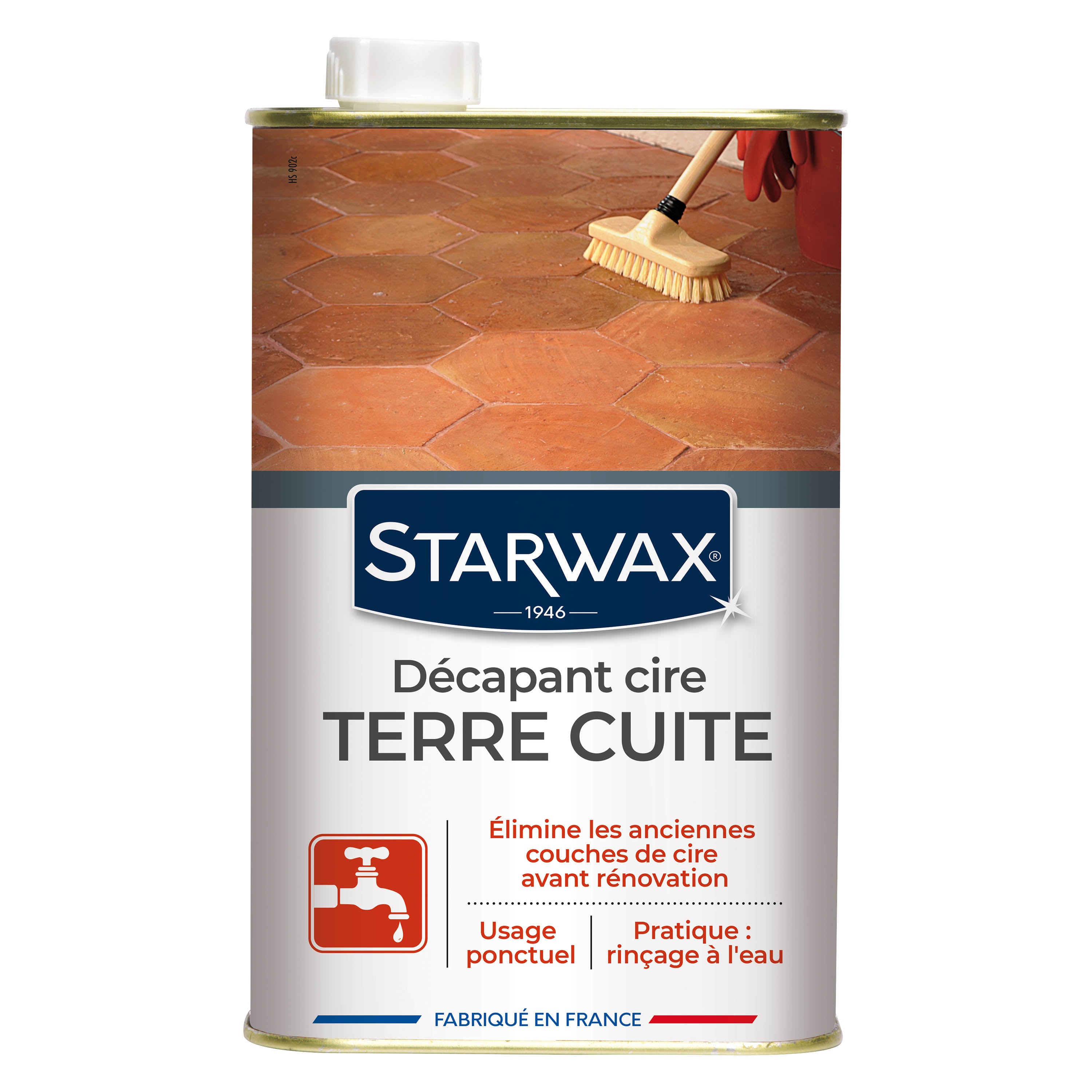 STARWAX - Décapant cire avant rénovation pour tomettes et terres cuites
1L