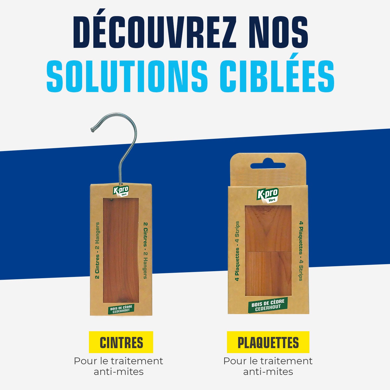 K.PRO - Cintres au bois de cèdre X2