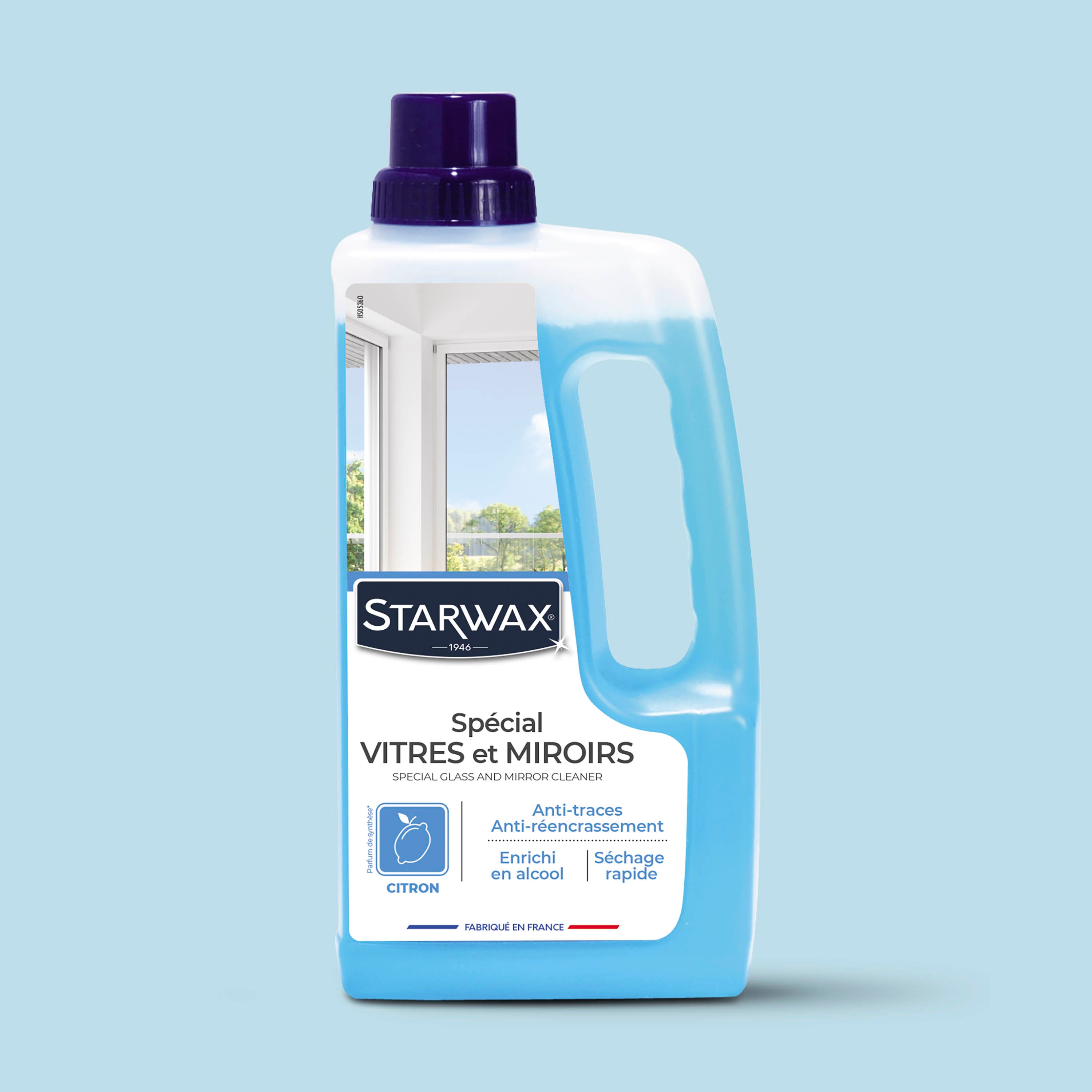 STARWAX - Nettoyant spécial vitres et miroirs
500ml Parfum verveine citron (parfum de synthèse)