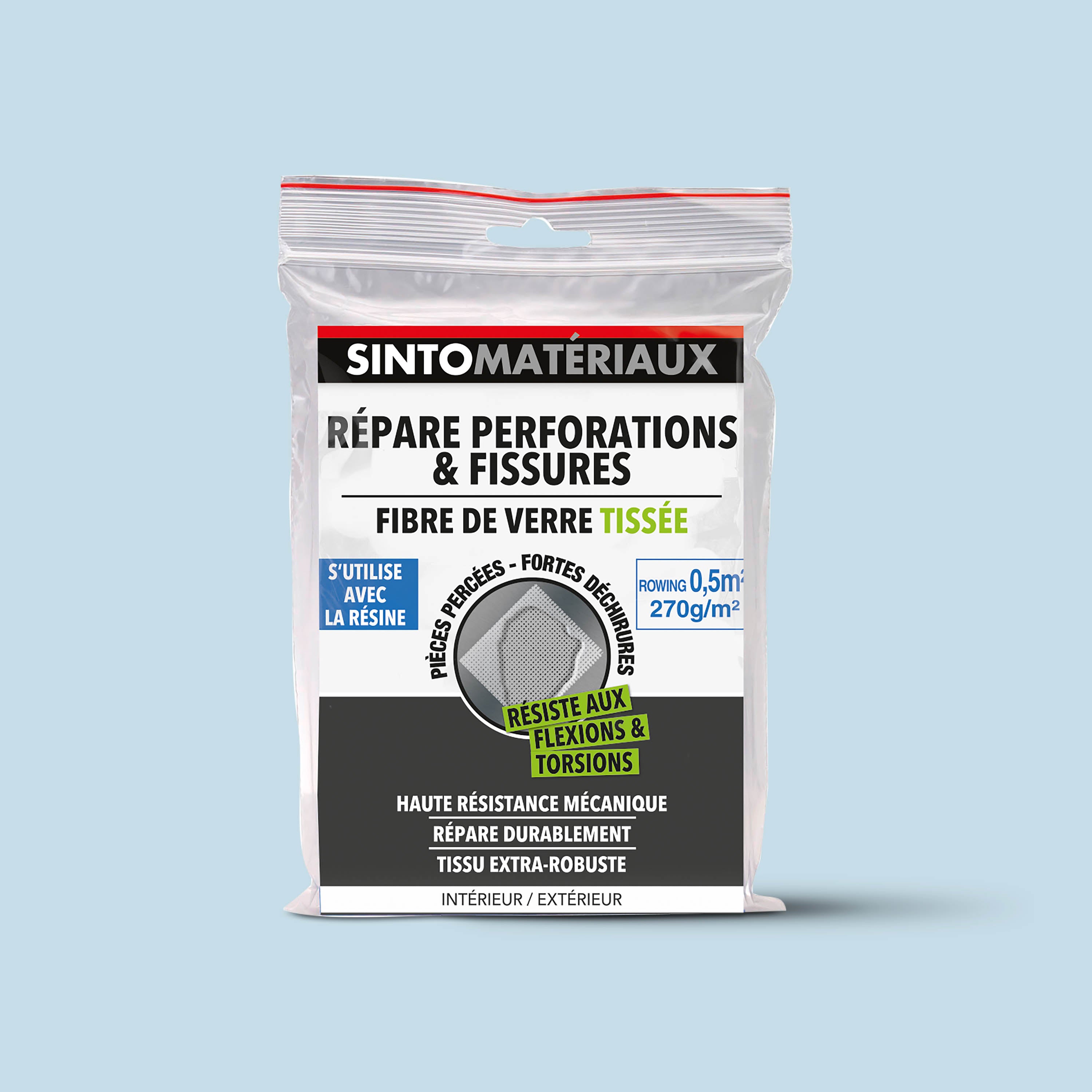 SINTO - Répare perforations (tissu fibre verre tissée 270g) 270g
