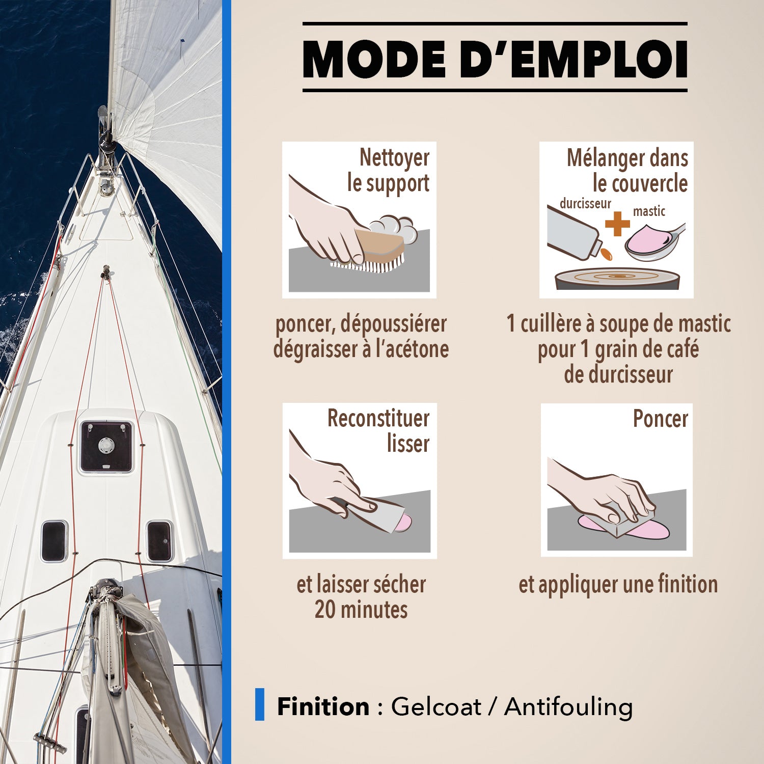 SINTO - Mastic standard polyester 970g