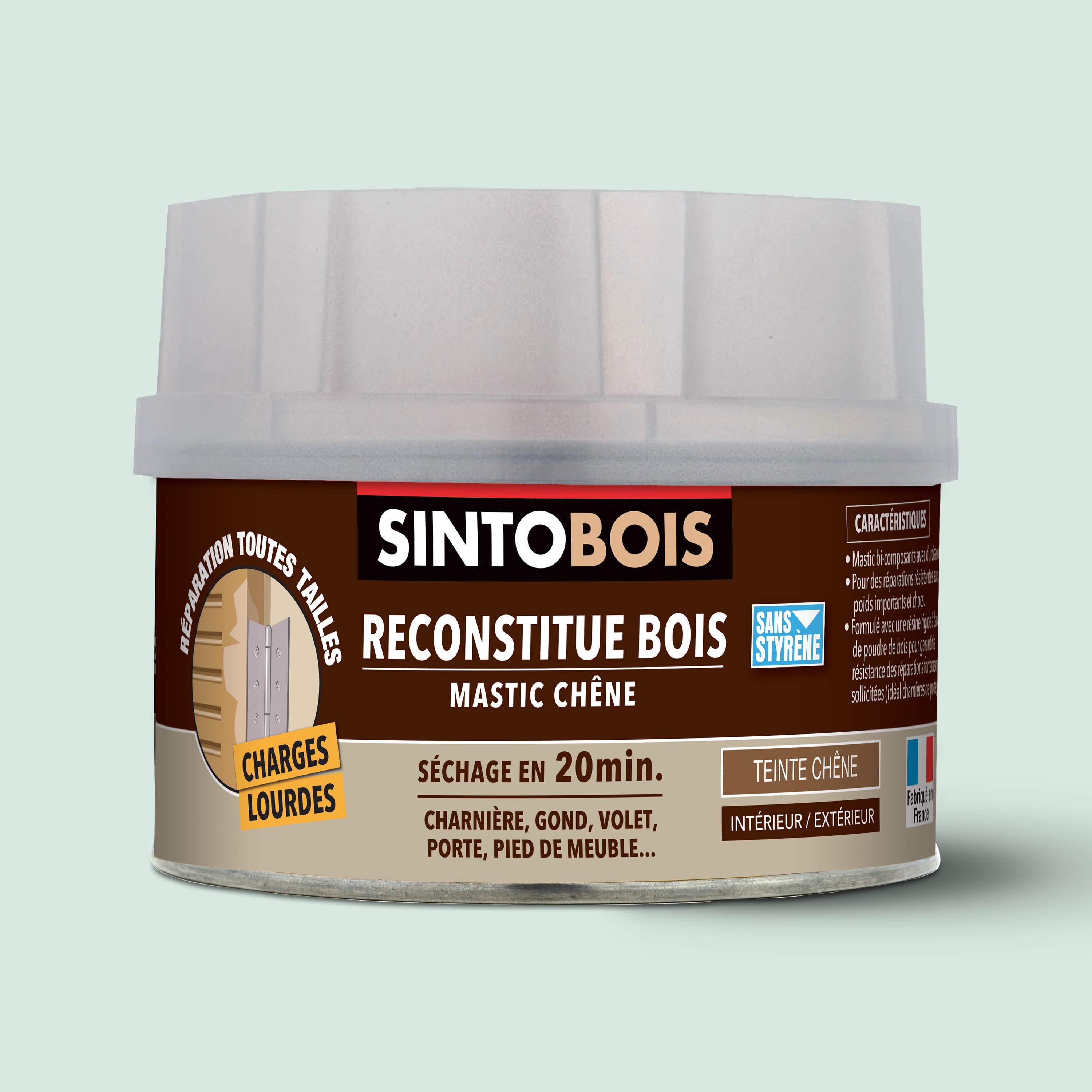 SINTO - Reconstitue bois charges lourdes 170ml Chêne