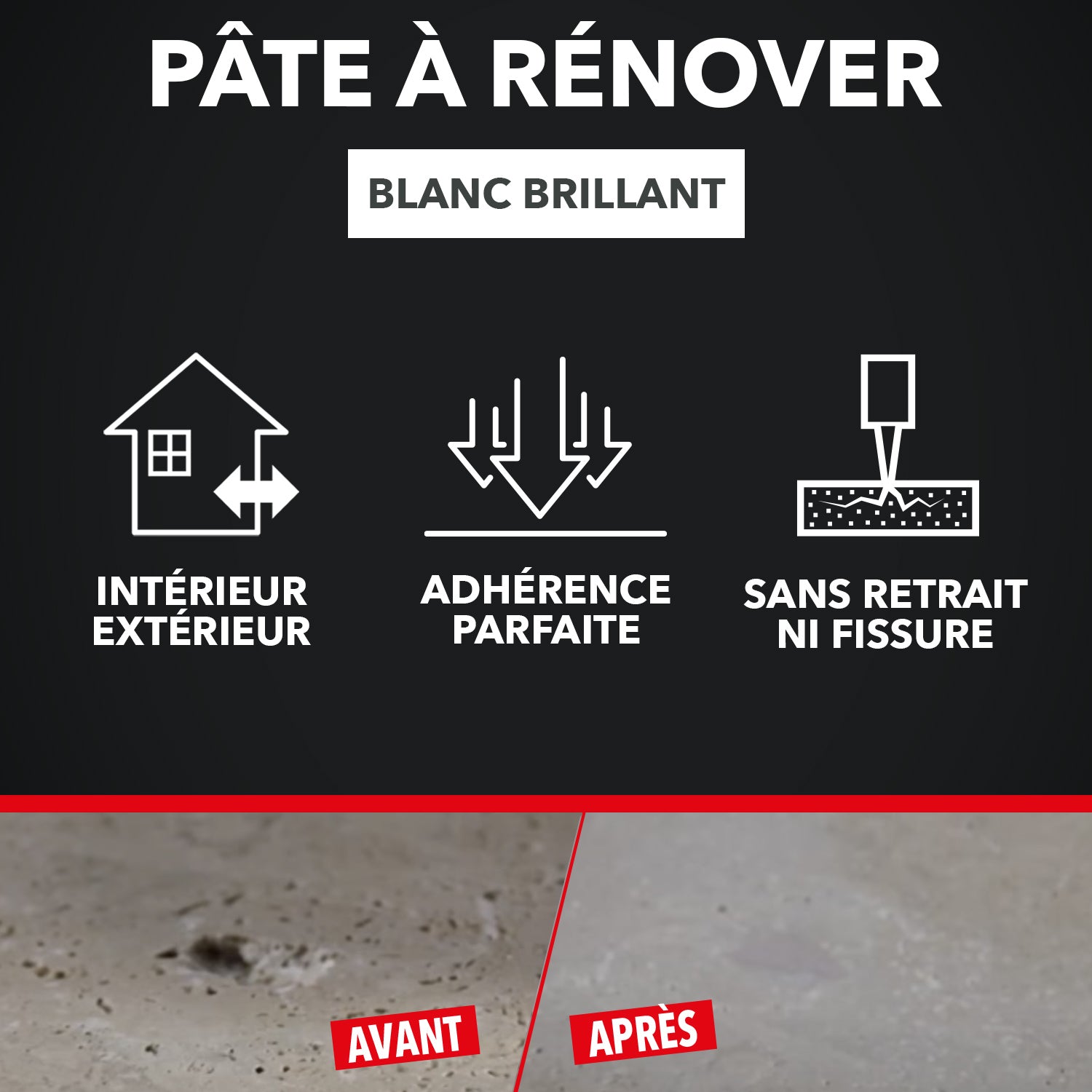 SINTO - Pâte à rénover 408g Blanc