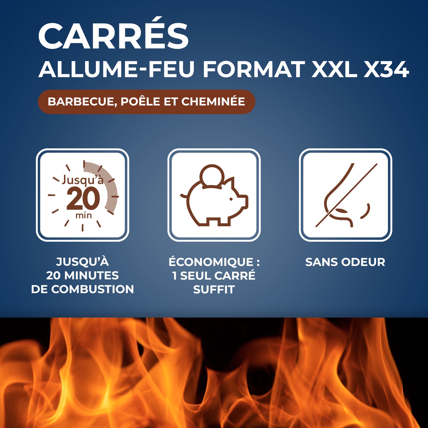 STARWAX - Cubes allume feu XXL PEFC X34 XXL