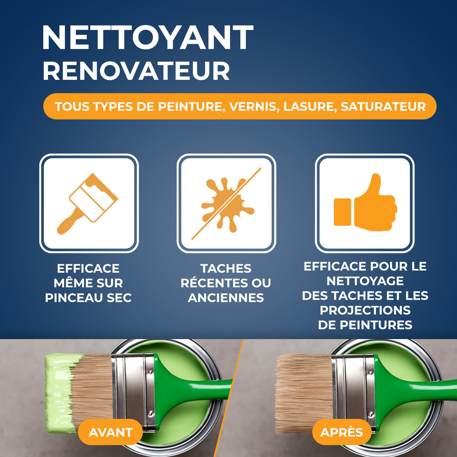 STARWAX - Nettoyant rénovateur pinceaux, rouleaux et outils 1L 1L