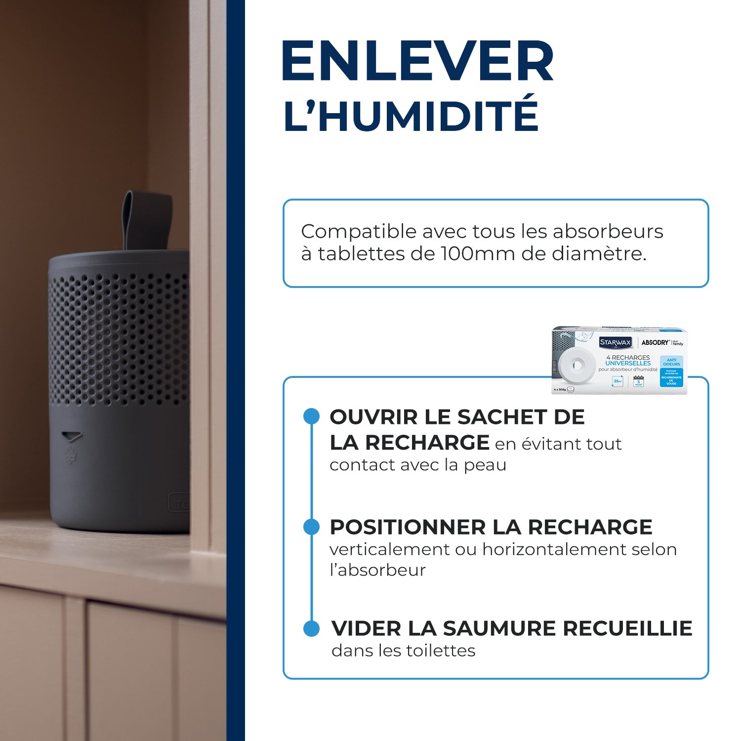 STARWAX - Pack de tablettes Starwax Absodry 500g x4