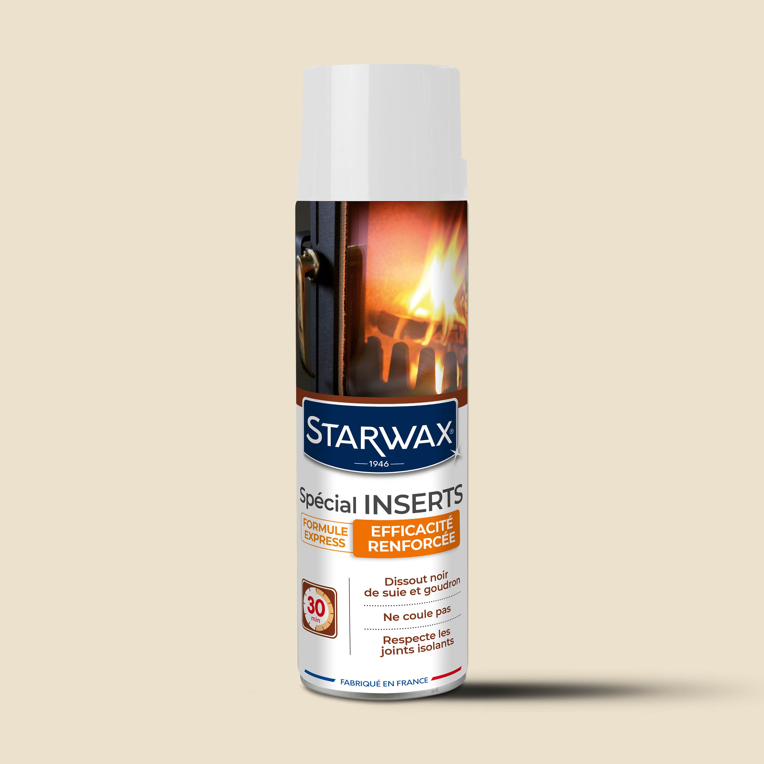 STARWAX - Mousse nettoyante inserts pour poêle et cheminée 500ml