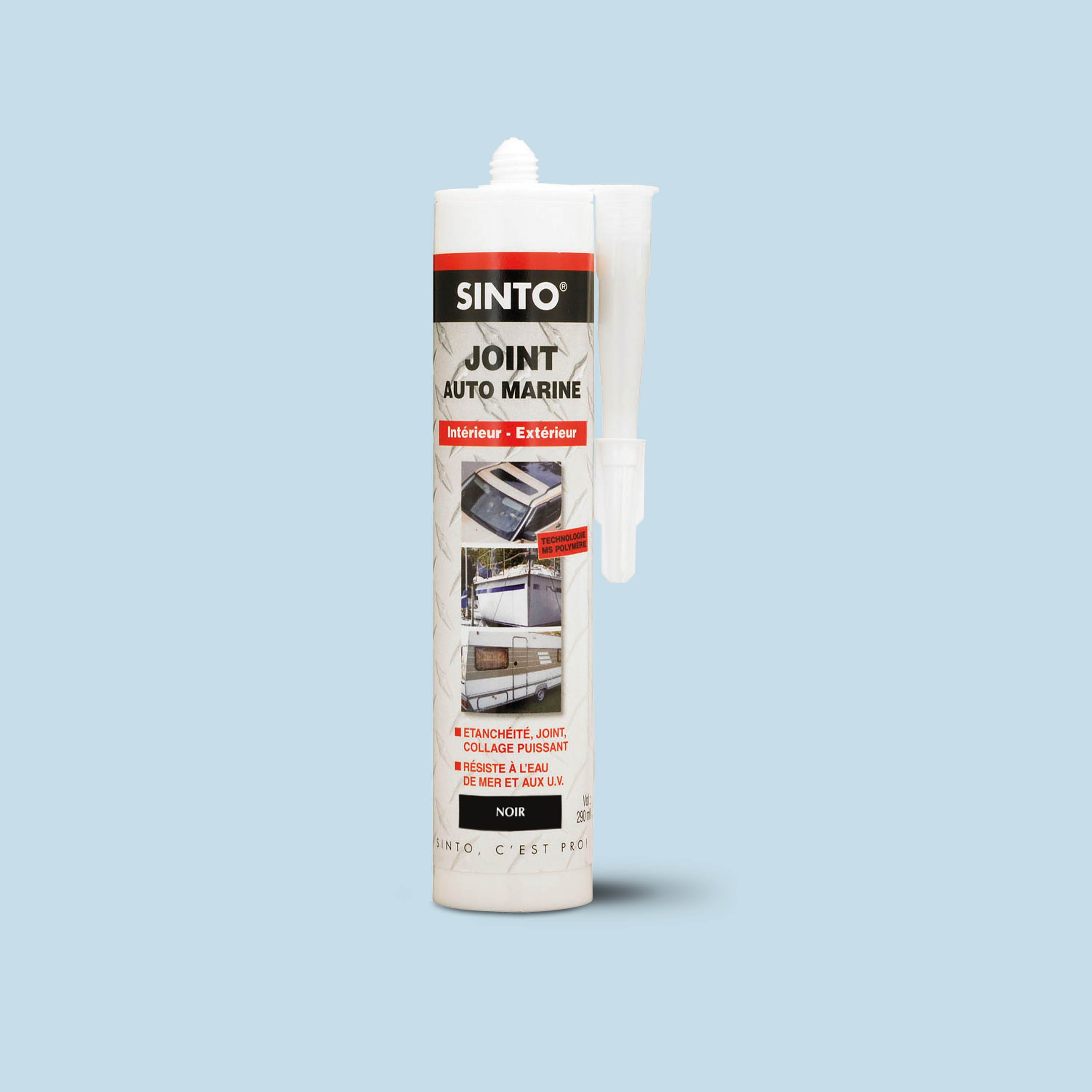 SINTO - Joint mastic auto marine 290ml Blanc