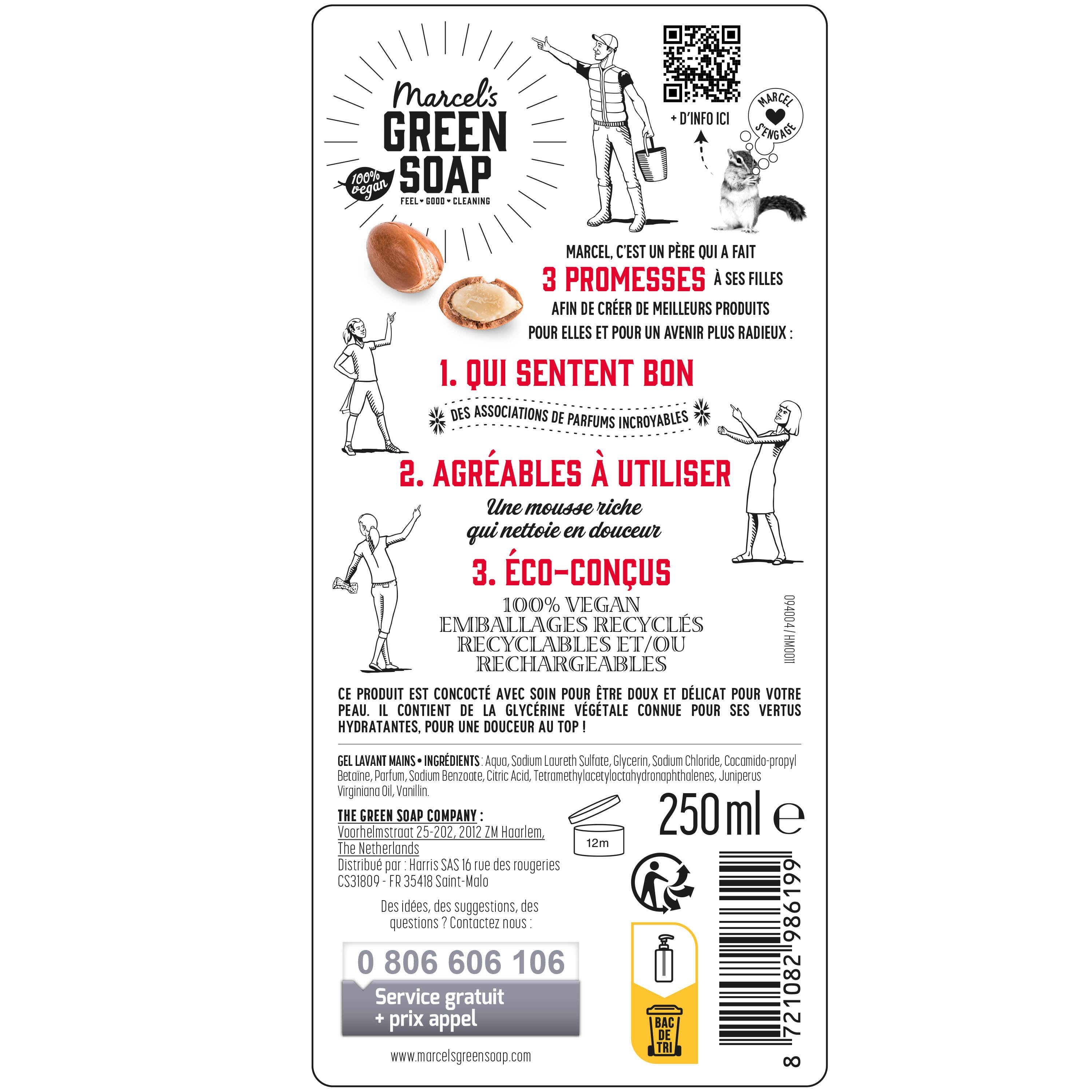 MARCEL'S GREEN SOAP - Le Gel Lavant Mains Argan & Oudh 250ml Argan & Oudh