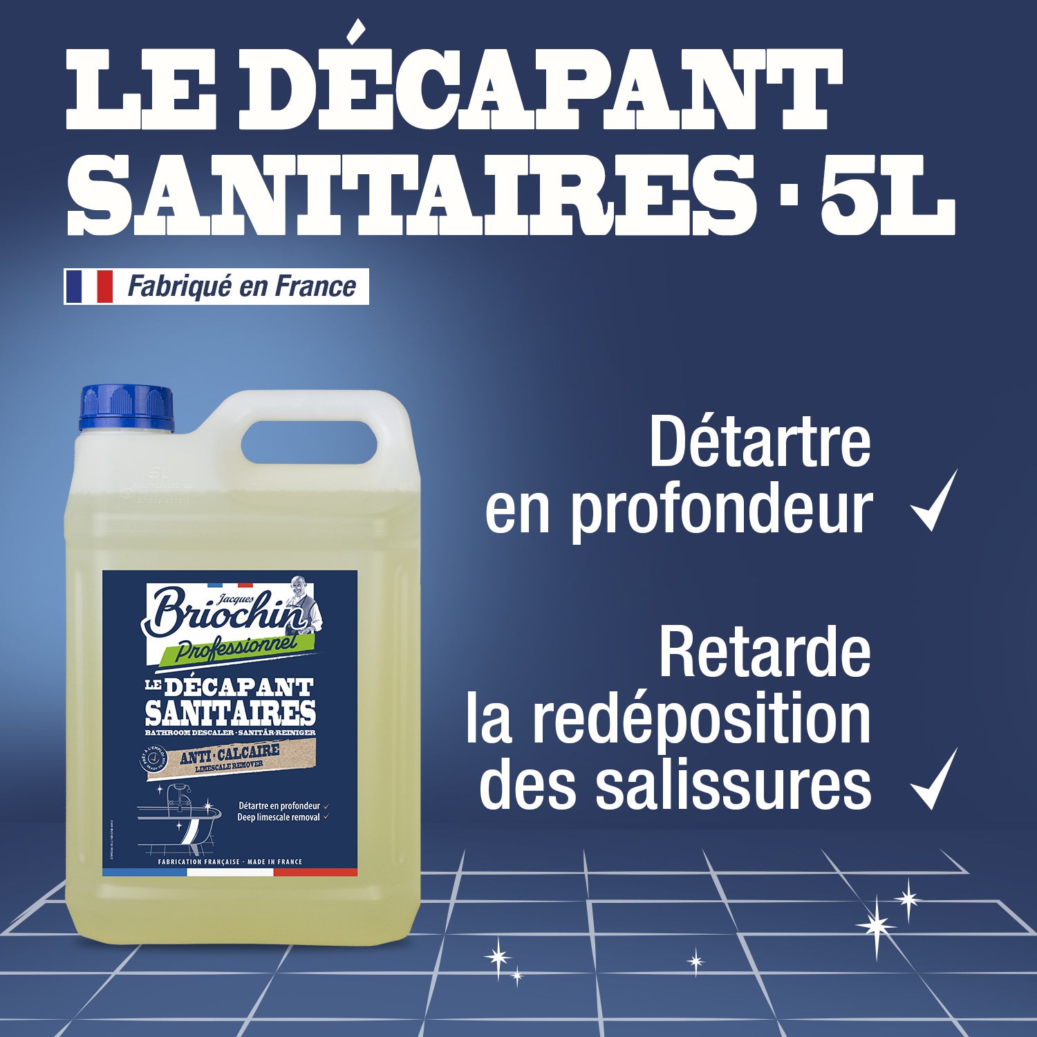 JACQUES BRIOCHIN PRO - Le Décapant Sanitaires 5L Sans parfum
