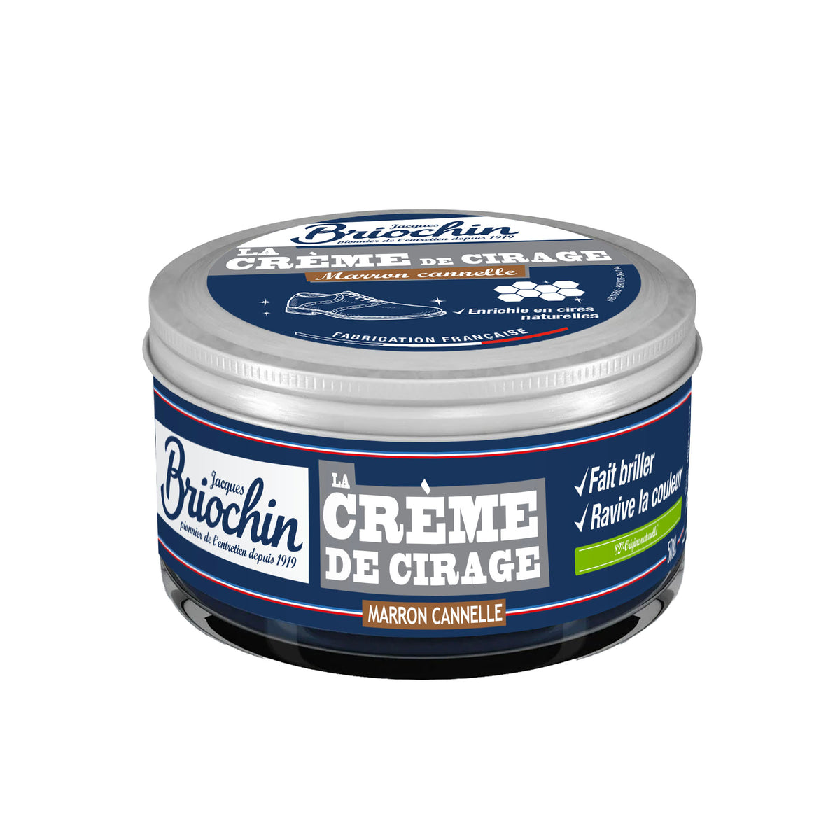 JACQUES BRIOCHIN - Crème de cirage marron cannelle 50ml Couleur marron cannelle