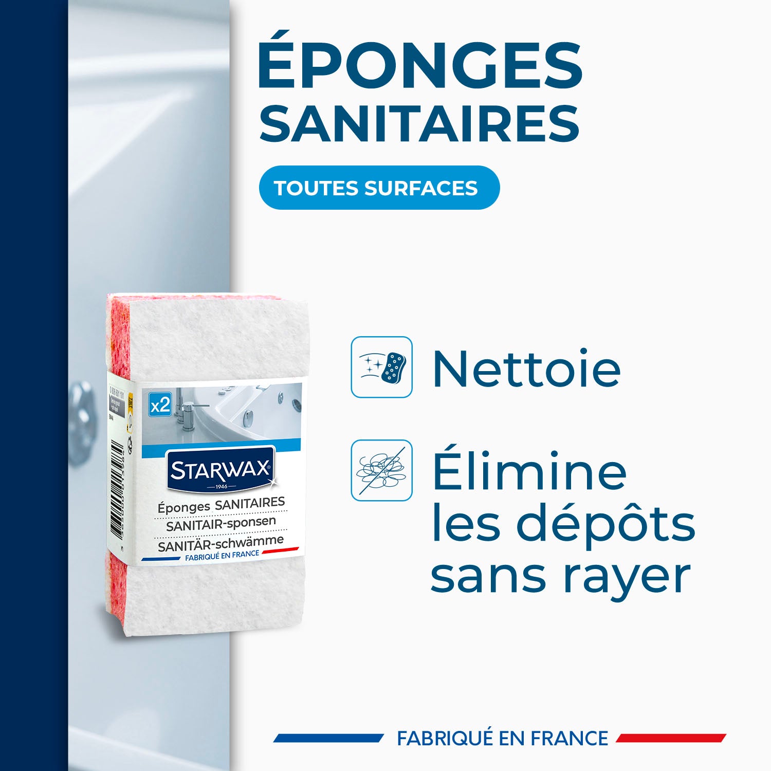 STARWAX - Eponges sanitaires X2